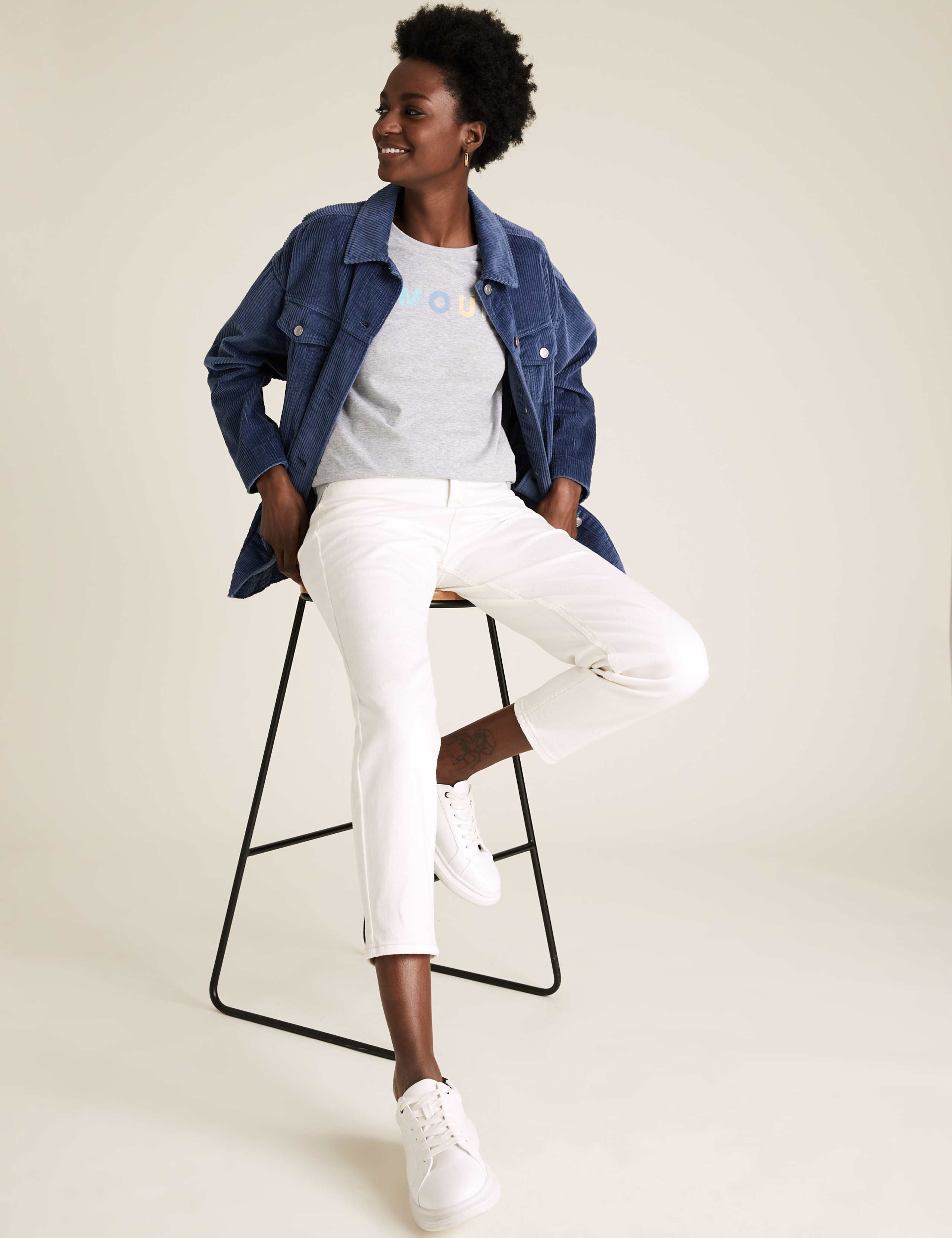 Pure Cotton Slogan Straight Fit T-Shirt 3 of 5