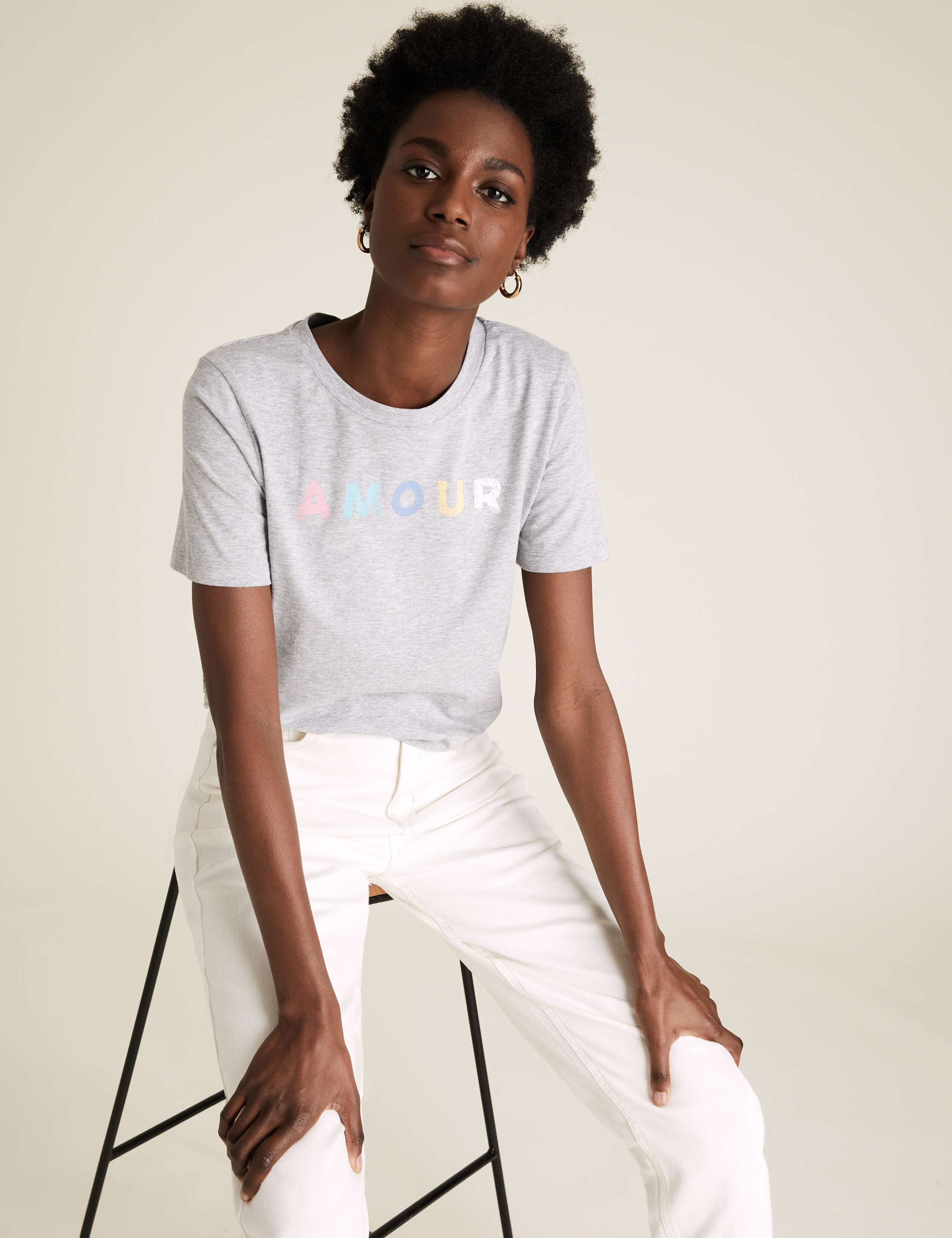 Pure Cotton Slogan Straight Fit T-Shirt 4 of 5