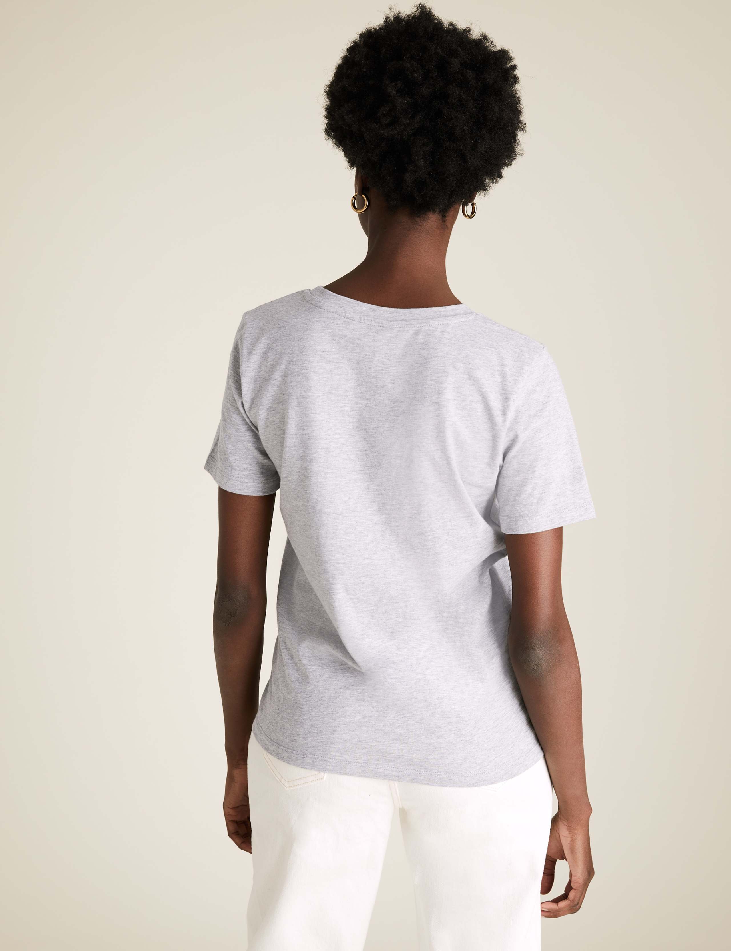 Pure Cotton Slogan Straight Fit T-Shirt 5 of 5