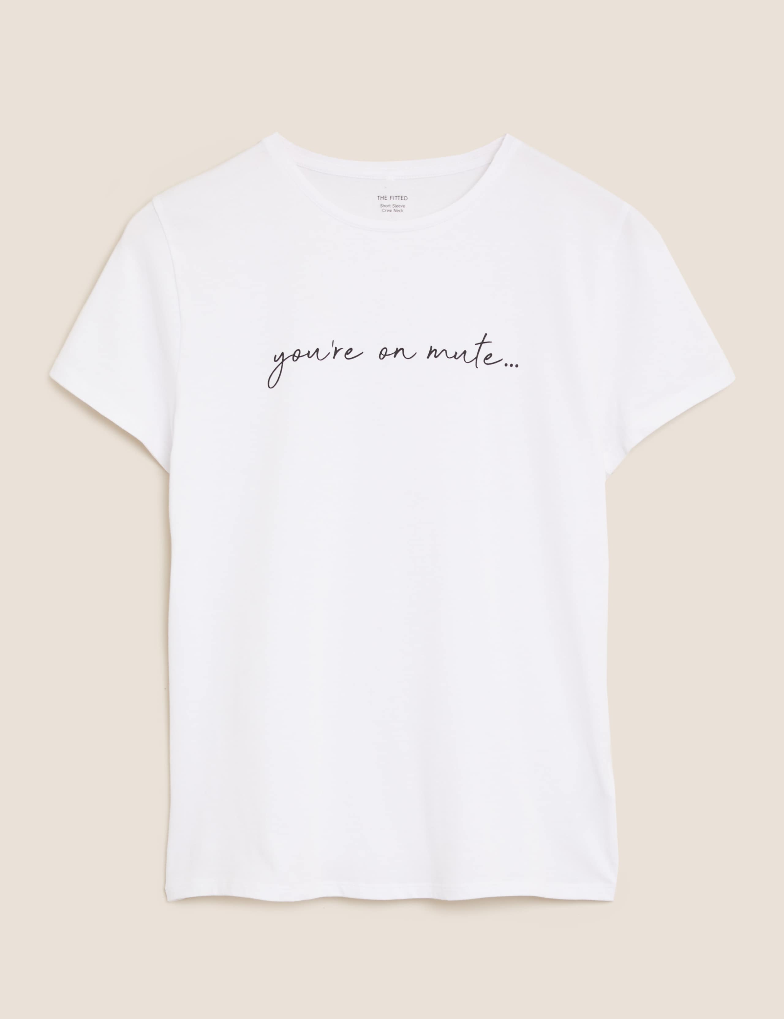 Cotton Rich You're On Mute Slogan T-Shirt 2 of 4