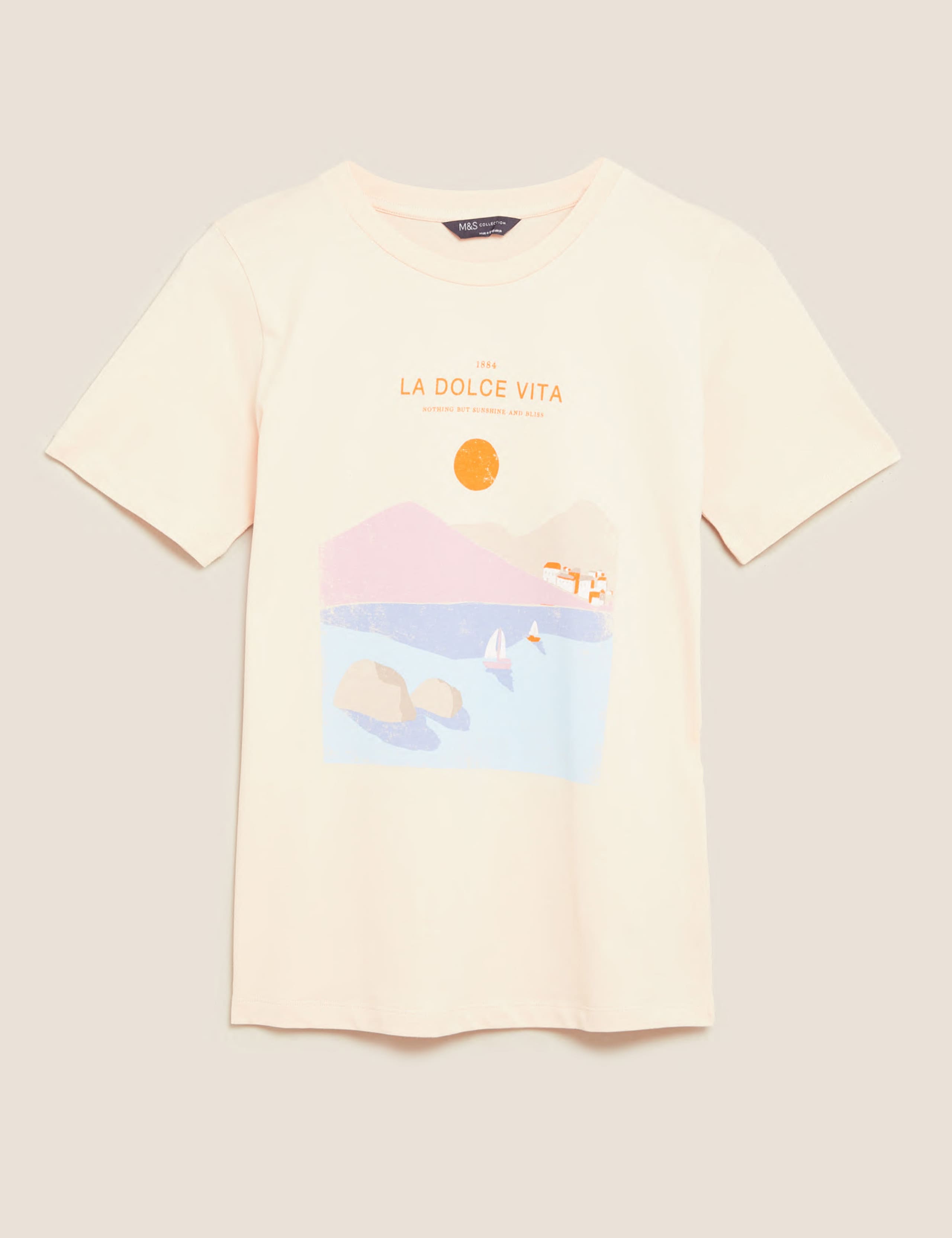 Pure Cotton Slogan Straight Fit T-Shirt 2 of 5