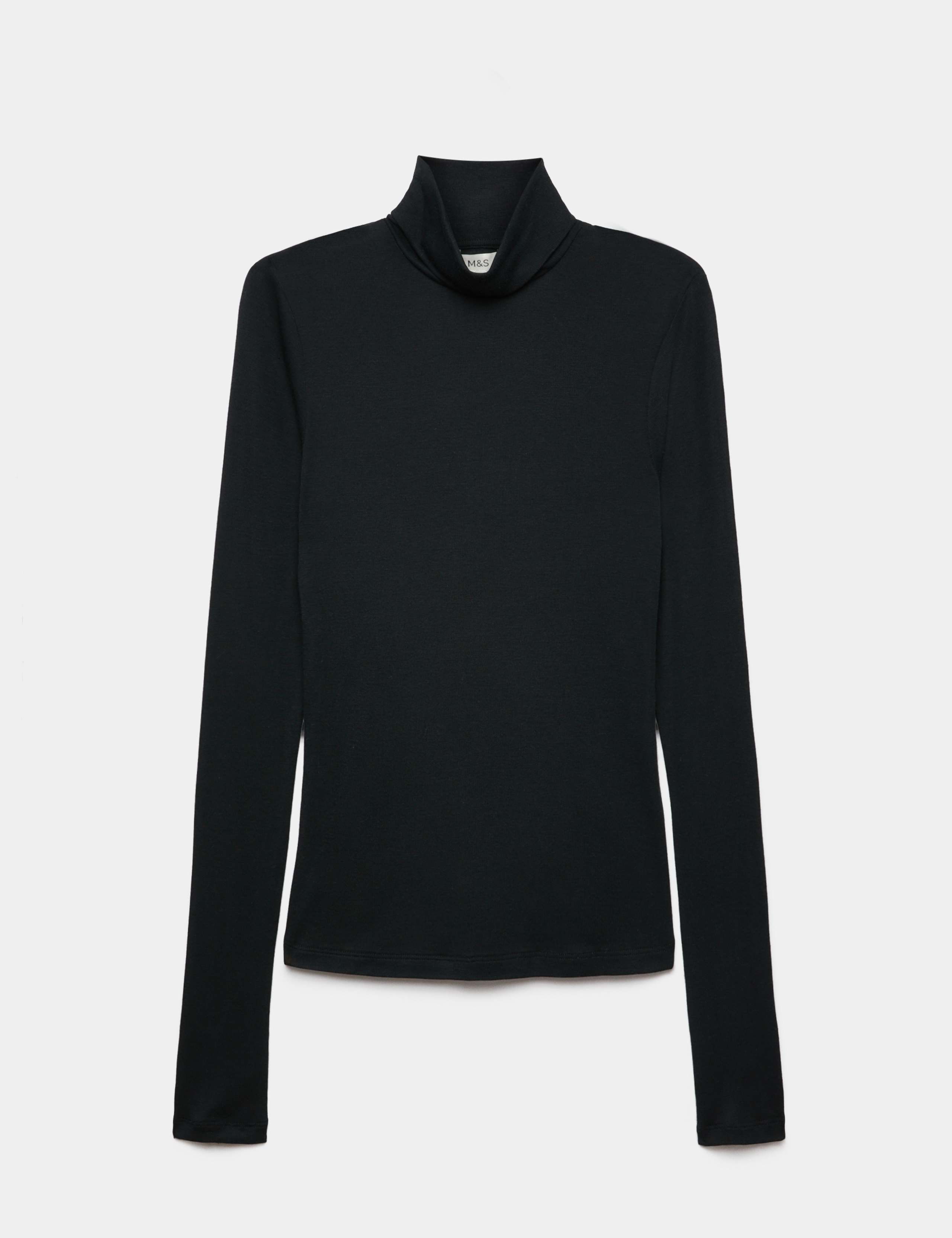 Wool Touch Roll Neck Long Sleeve Top 2 of 7