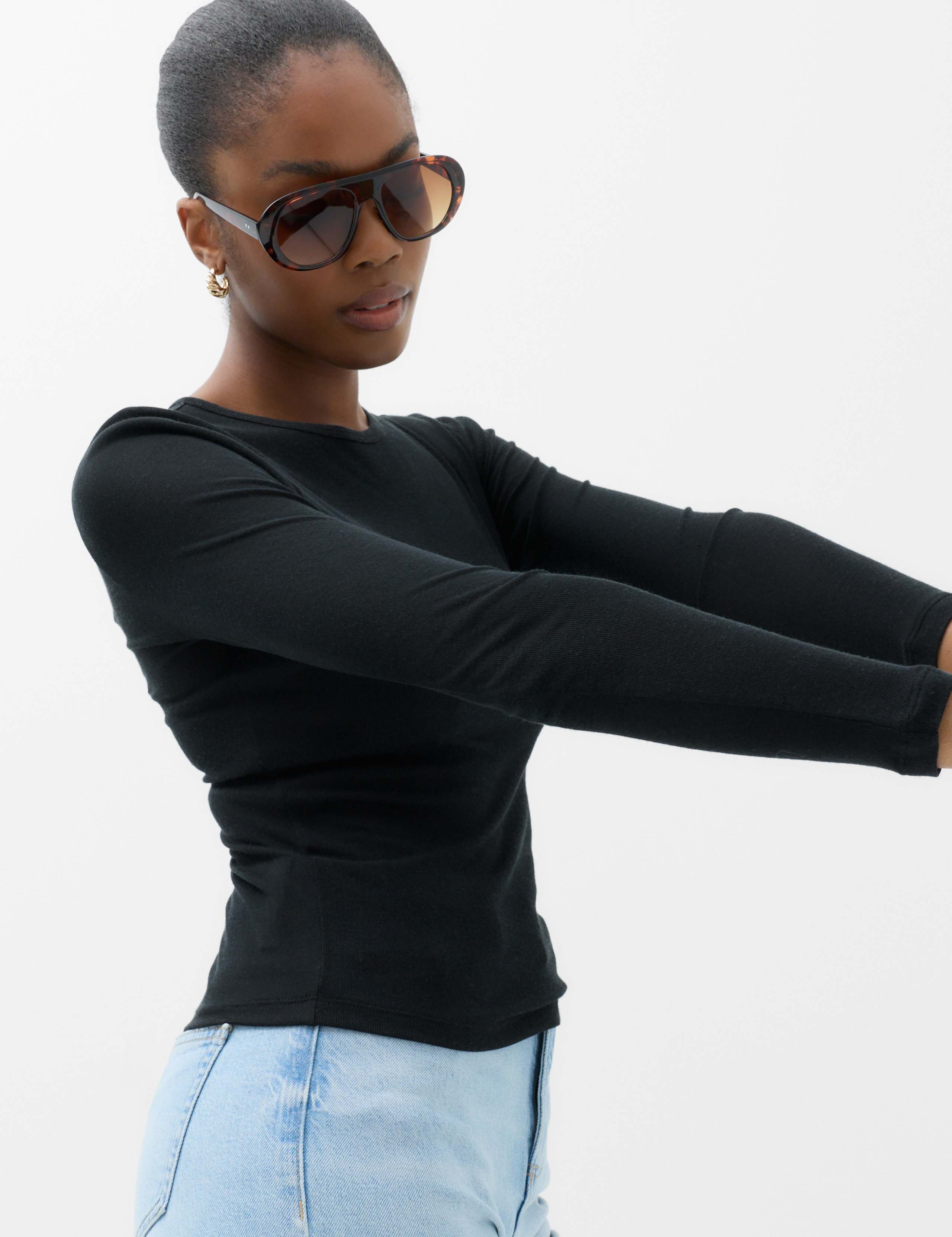 Long Sleeve Crew Neck Top With Wool 5 of 5
