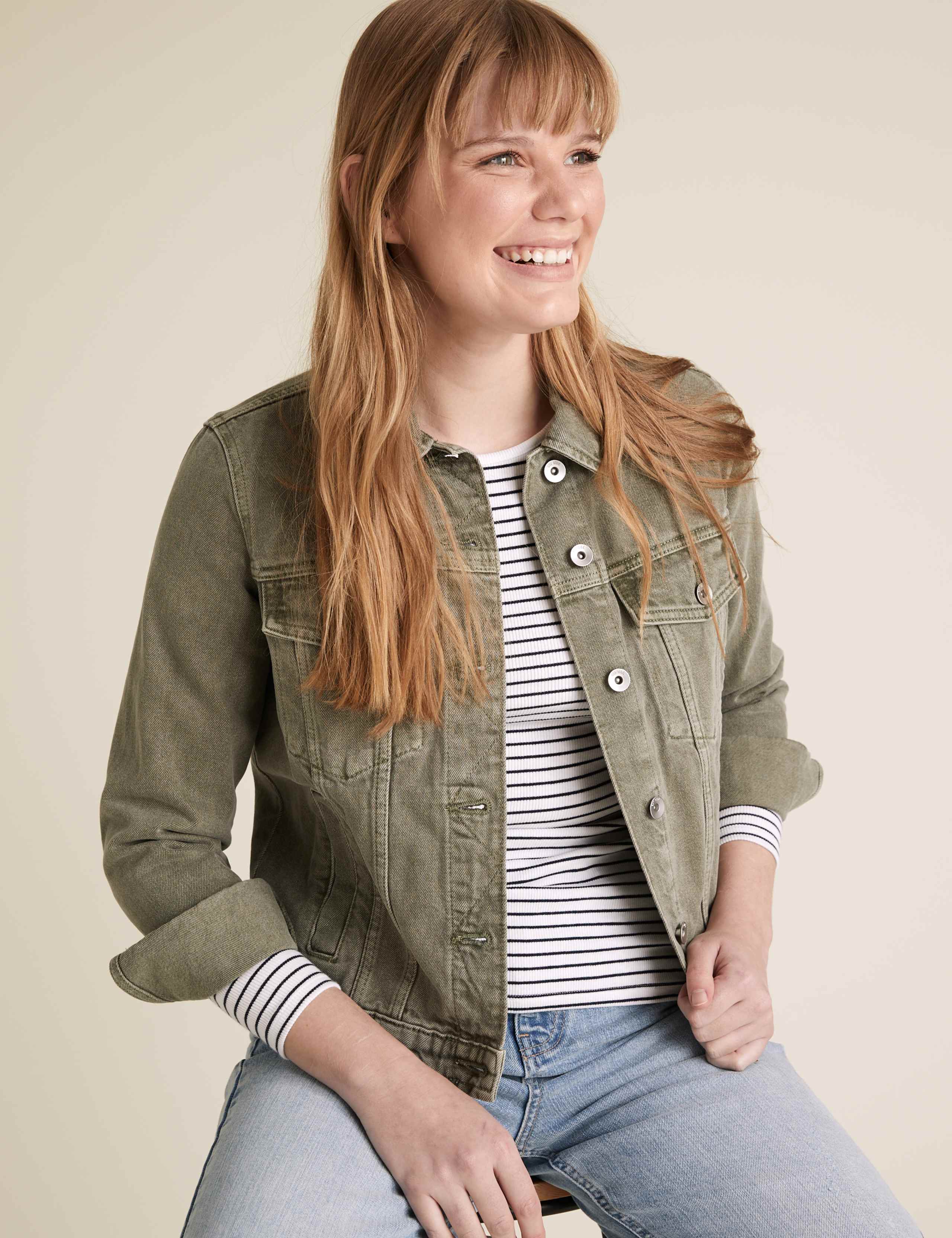 Cotton Ribbed Stripe Fitted Top 3 of 5
