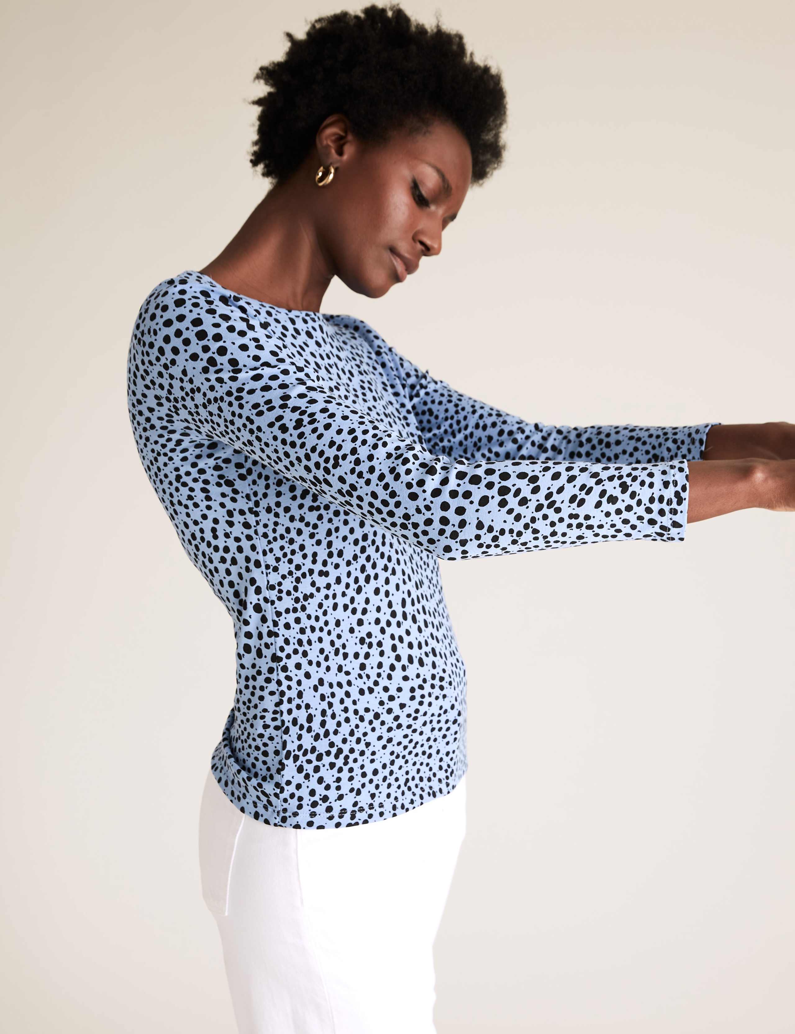 Pure Cotton Animal Print Regular Fit Top 3 of 4