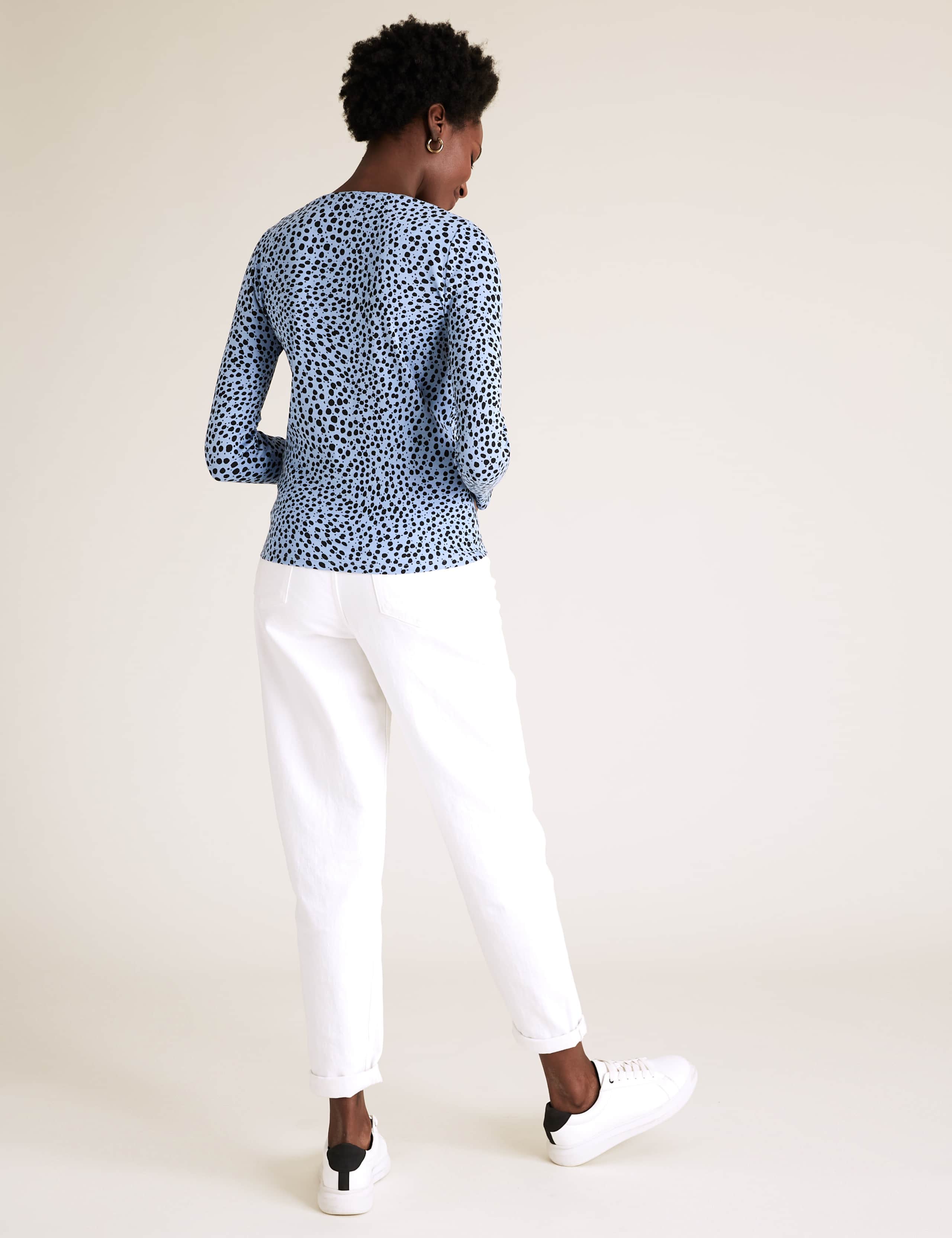 Pure Cotton Animal Print Regular Fit Top 4 of 4