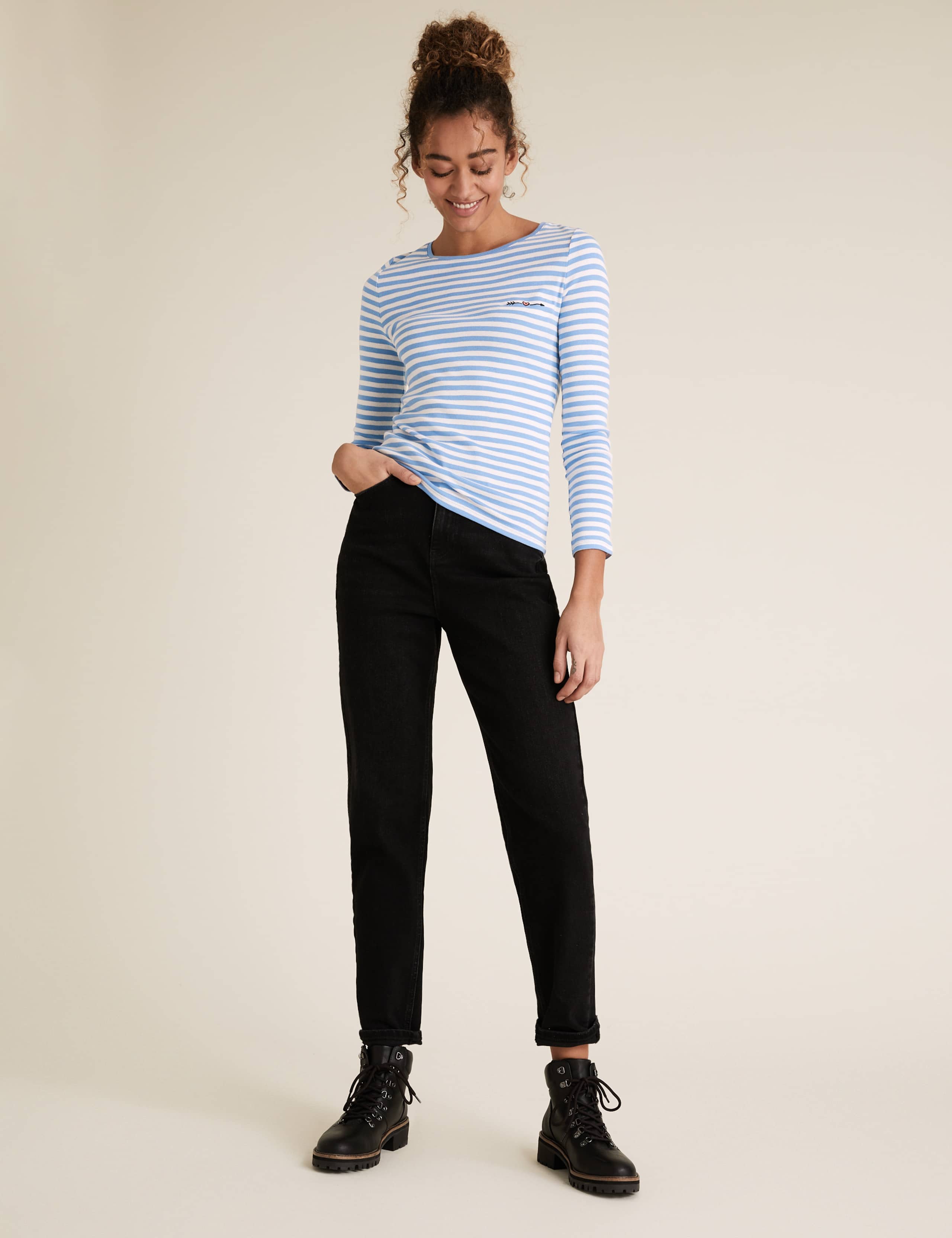 Pure Cotton Embroidered Regular Fit Top 1 of 5