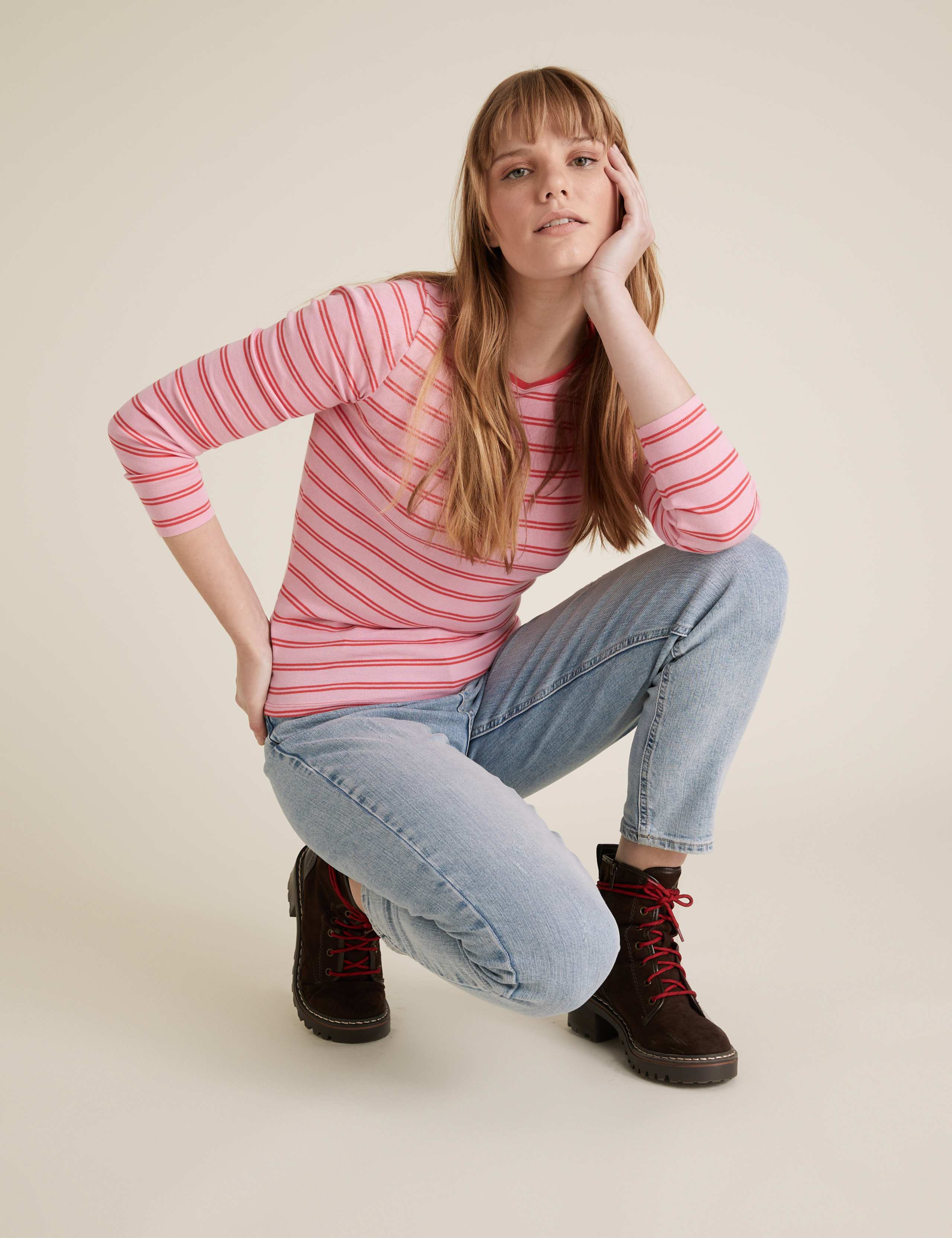 Pure Cotton Striped Regular Fit Top 3 of 6