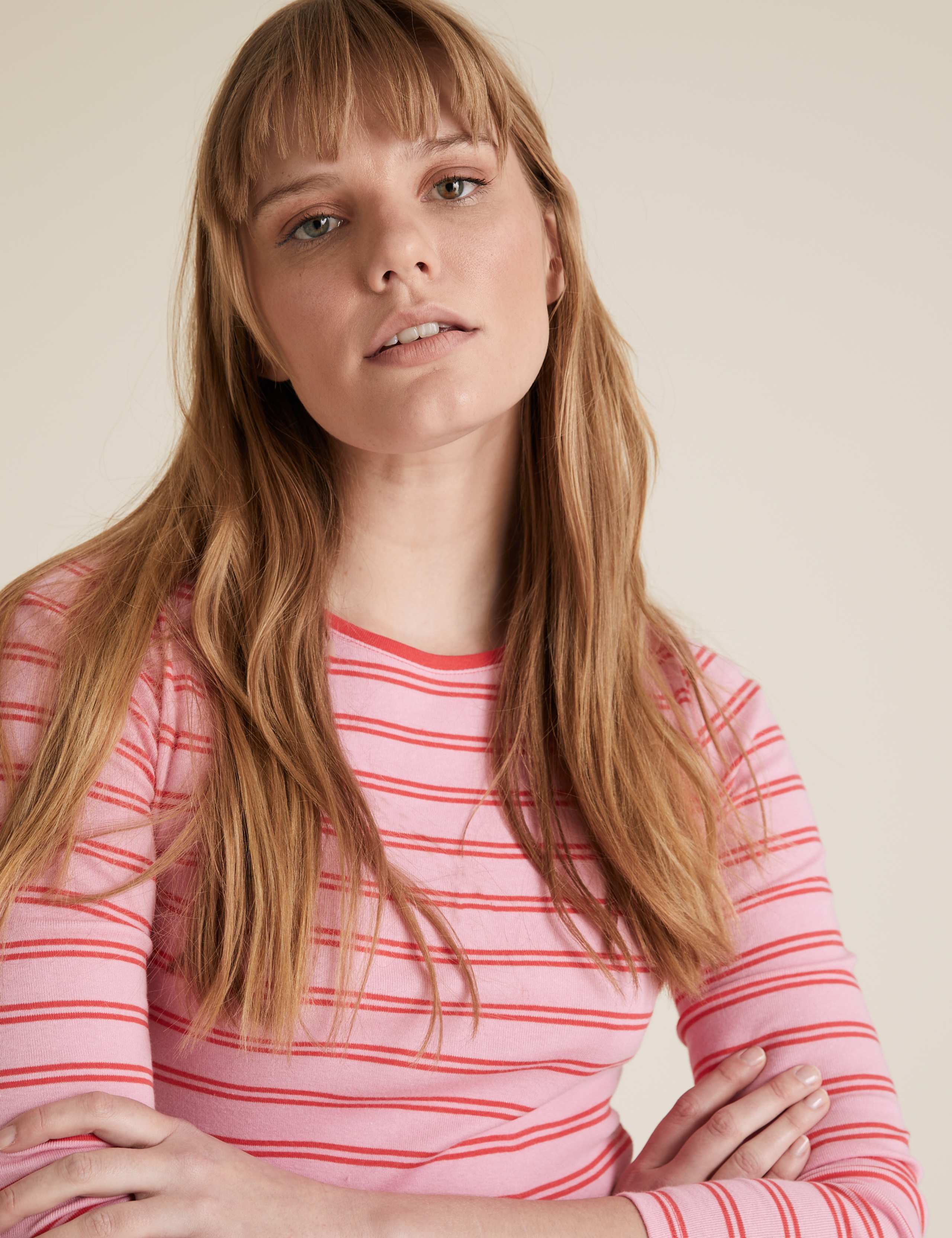 Pure Cotton Striped Regular Fit Top 6 of 6