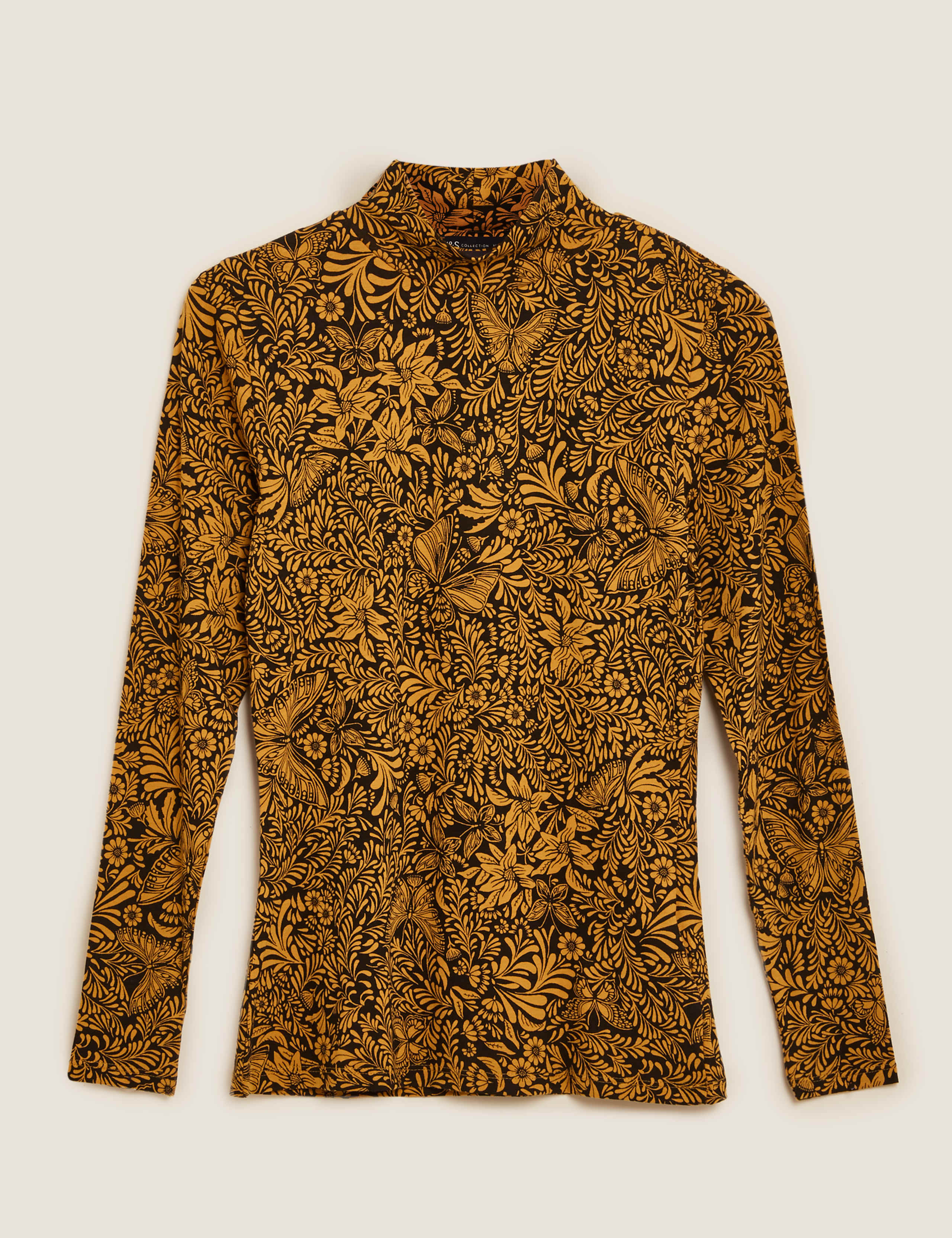 Cotton Butterfly Funnel Neck Fitted Top 2 of 6