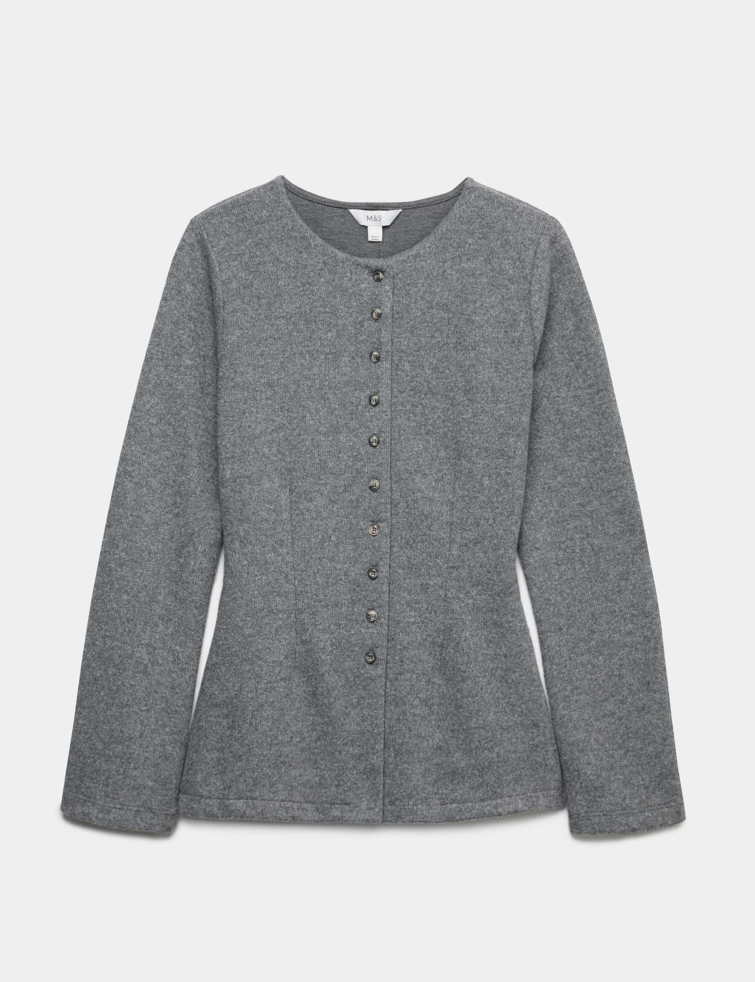 Cosy Crew Neck Slim Fit Cardigan 2 of 6