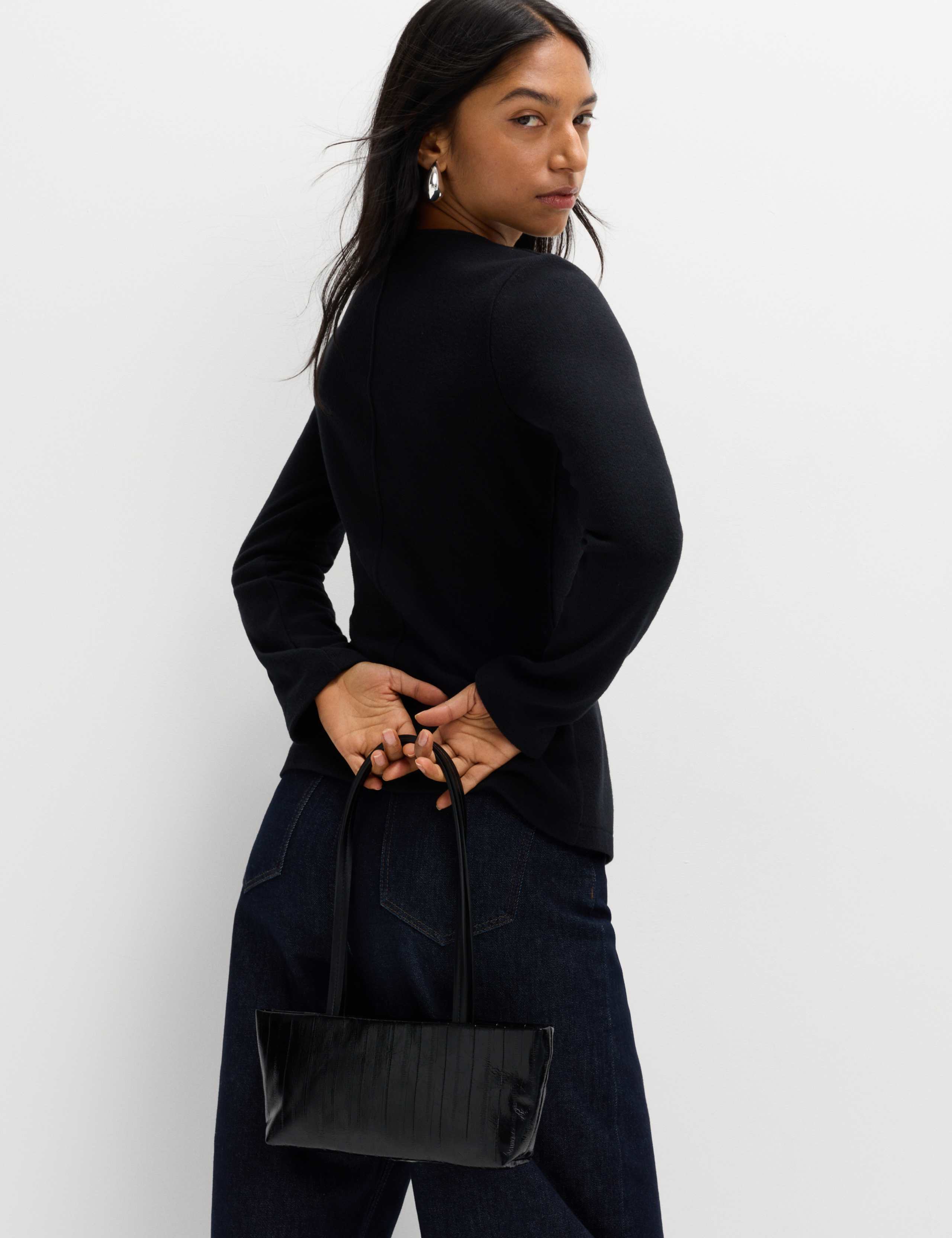 Cosy Crew Neck Slim Fit Cardigan 5 of 5