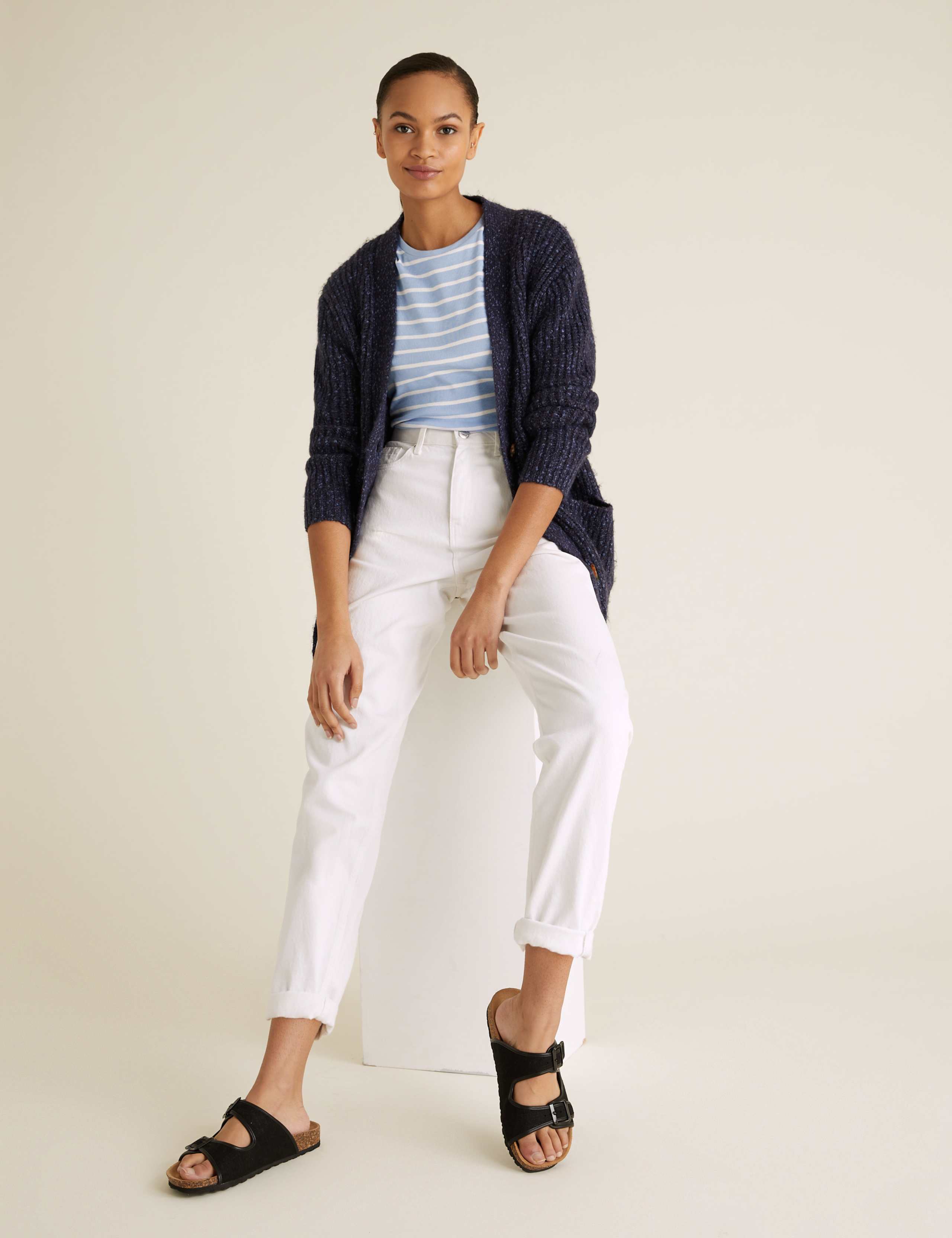 Pure Cotton Striped Regular Fit T-Shirt 3 of 5