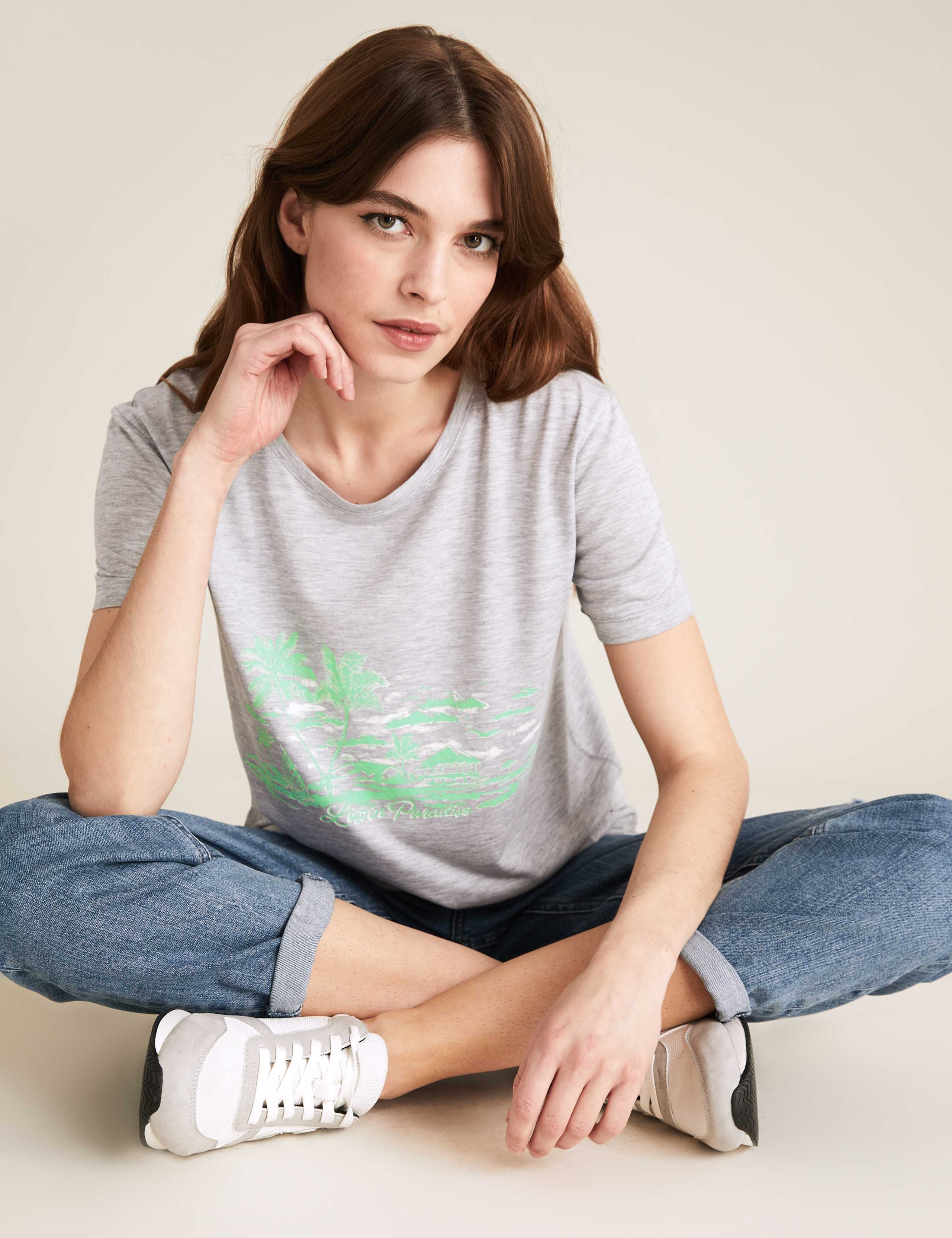 Wow Slogan Crew Neck Relaxed T-Shirt 1 of 4