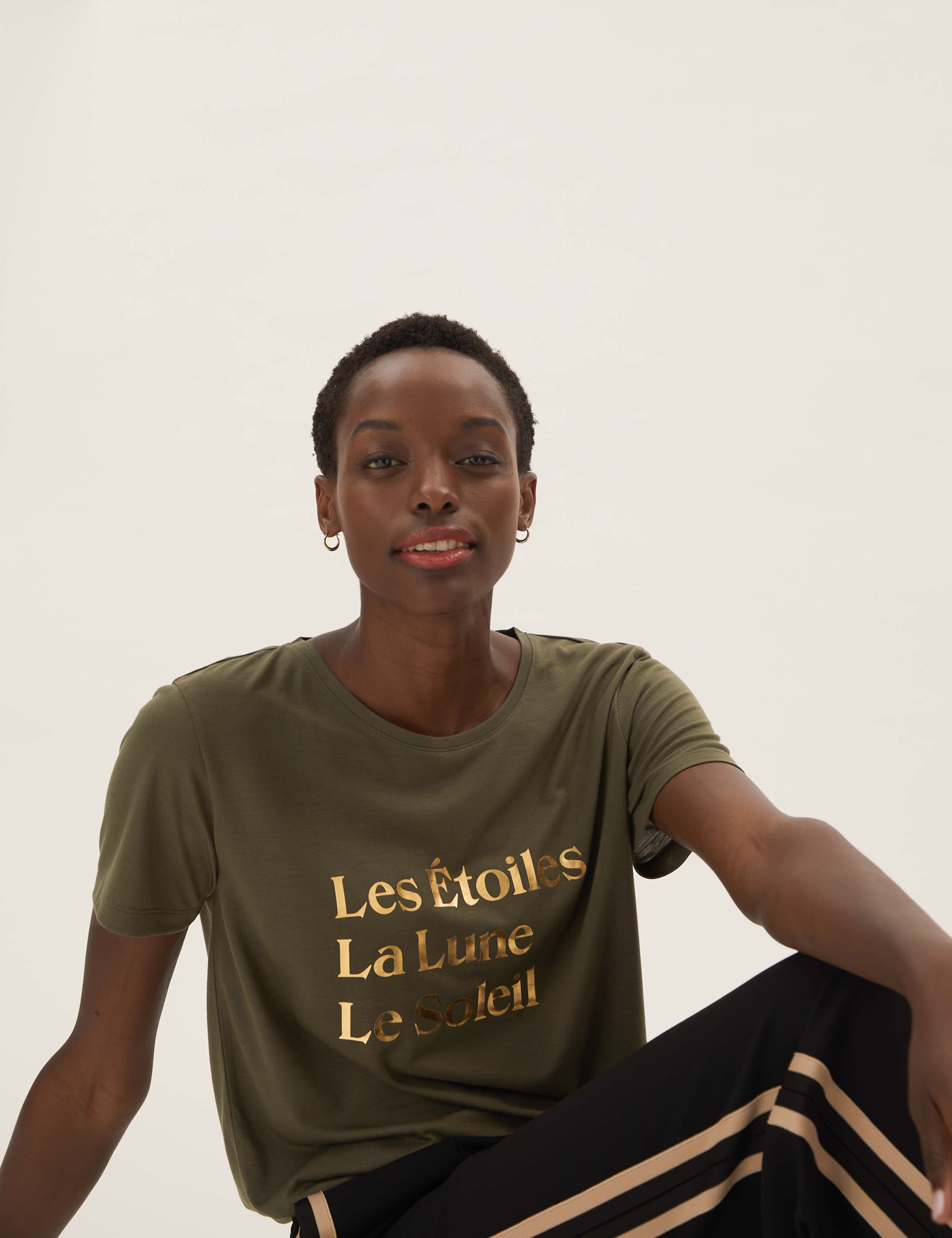 Slogan Crew Neck Relaxed T-Shirt 1 of 6