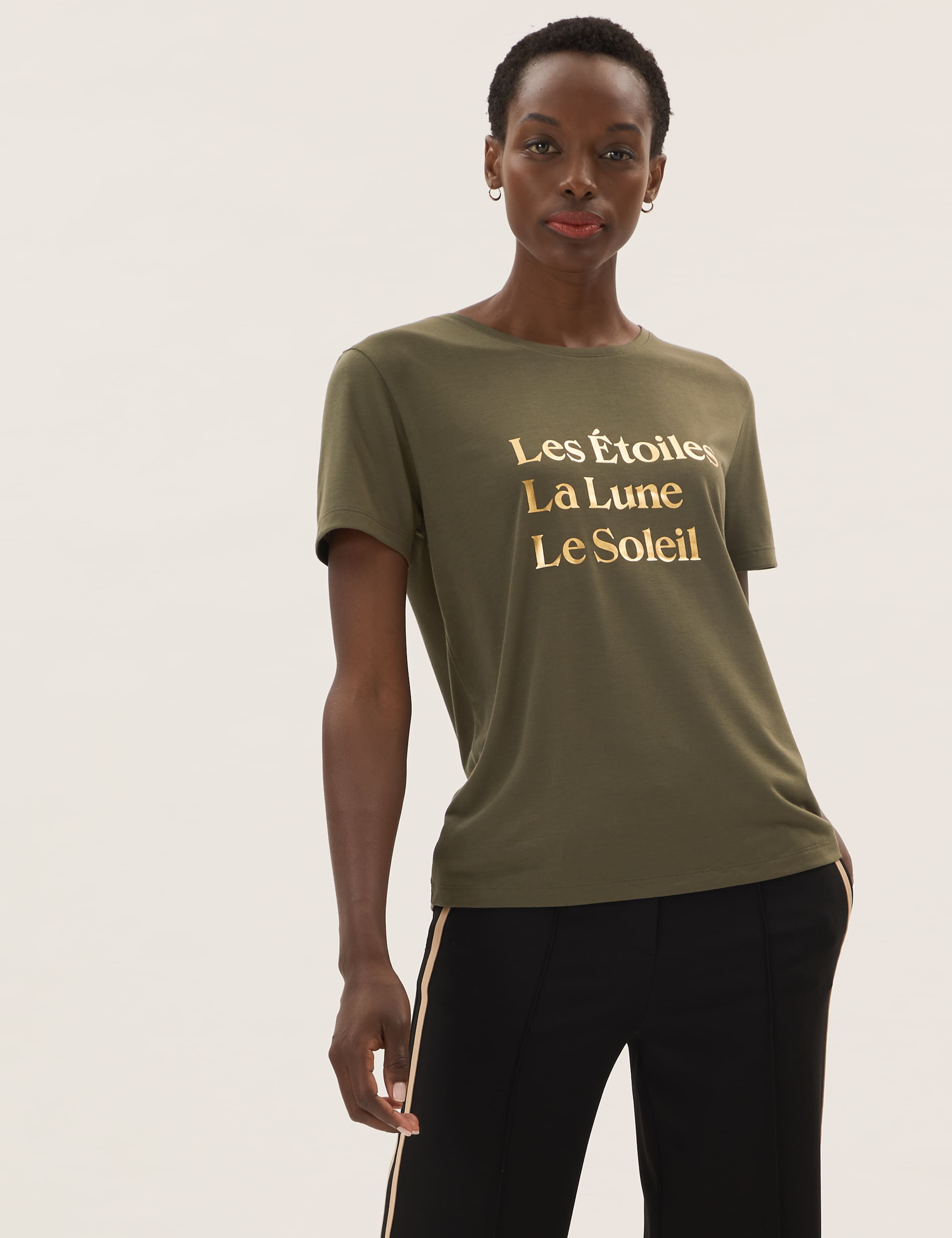 Slogan Crew Neck Relaxed T-Shirt 5 of 6