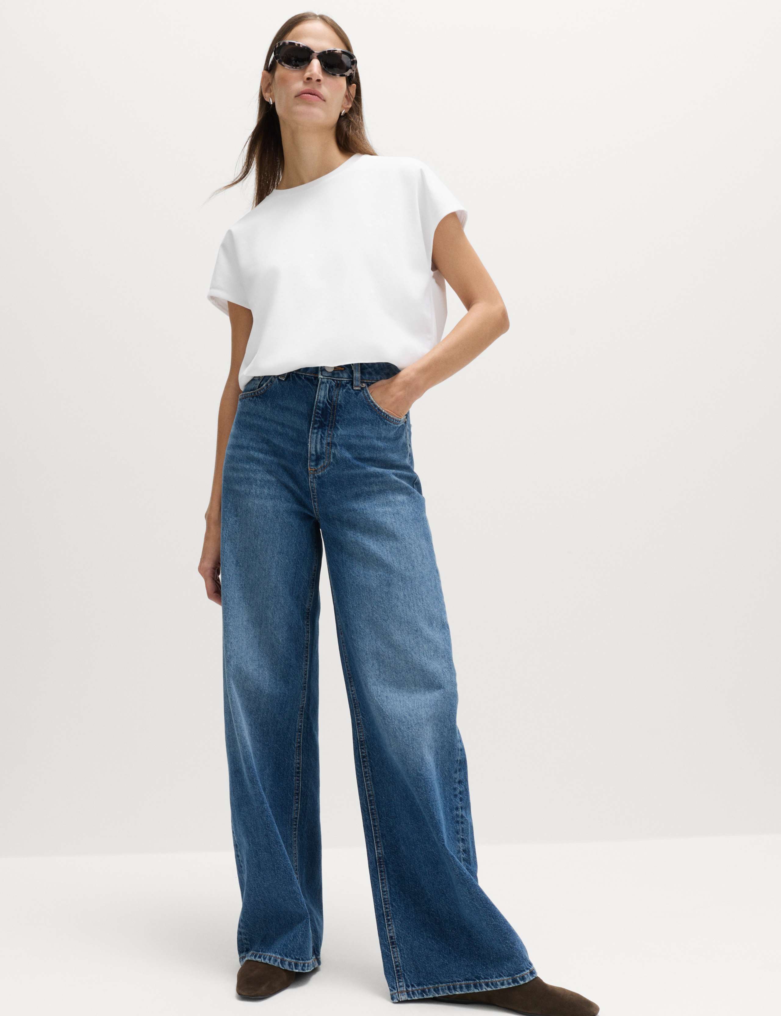 Cotton Rich Bubble Hem T-Shirt 5 of 5