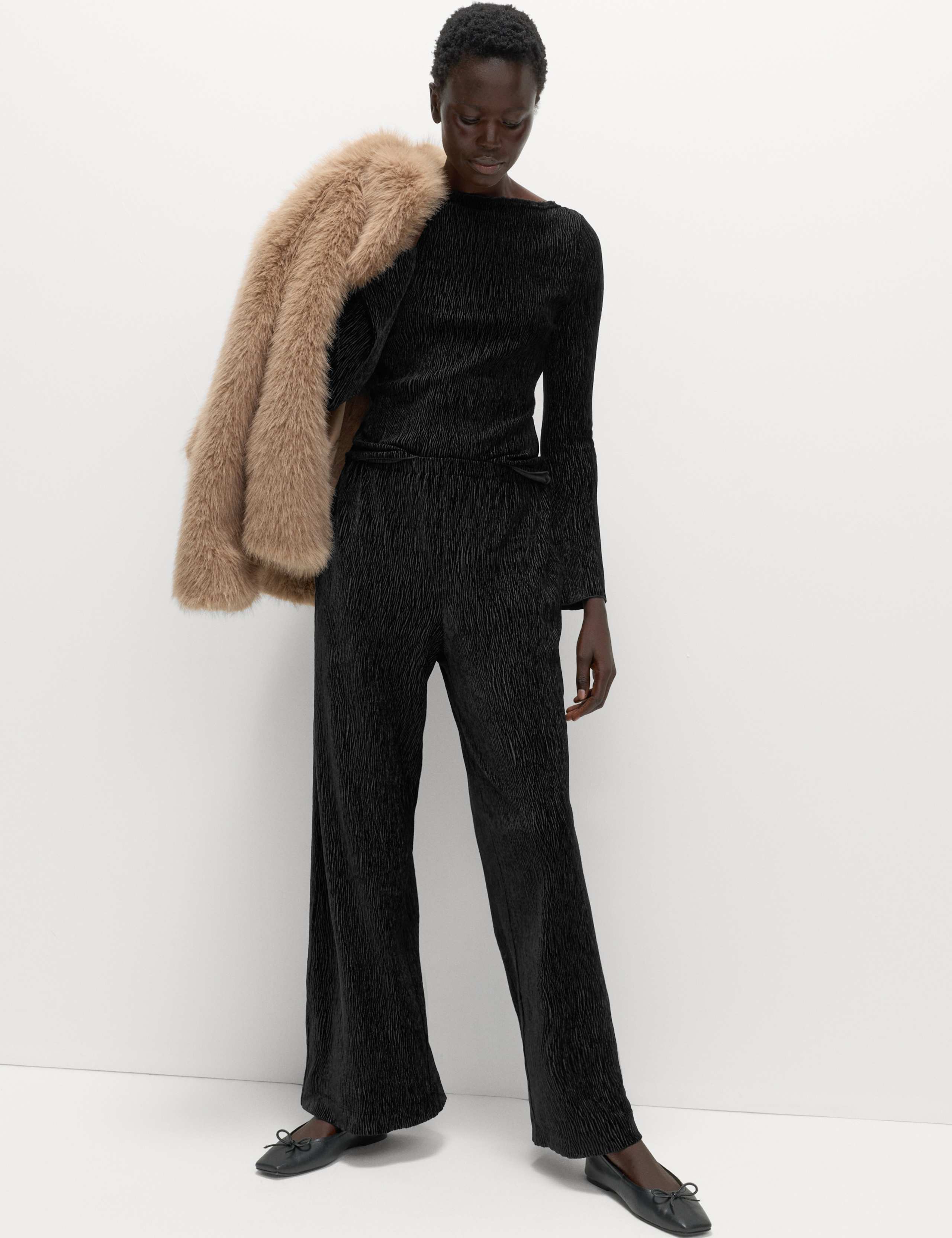 Velvet Smocked Long Sleeve Top 5 of 5