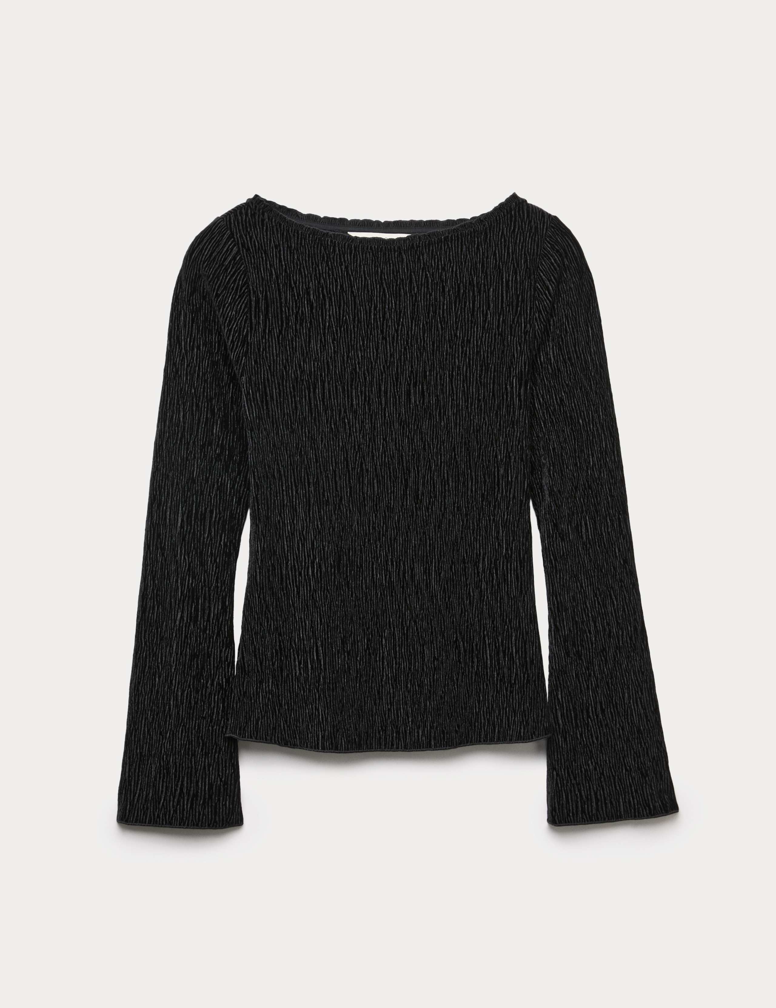 Velvet Smocked Long Sleeve Top 2 of 5