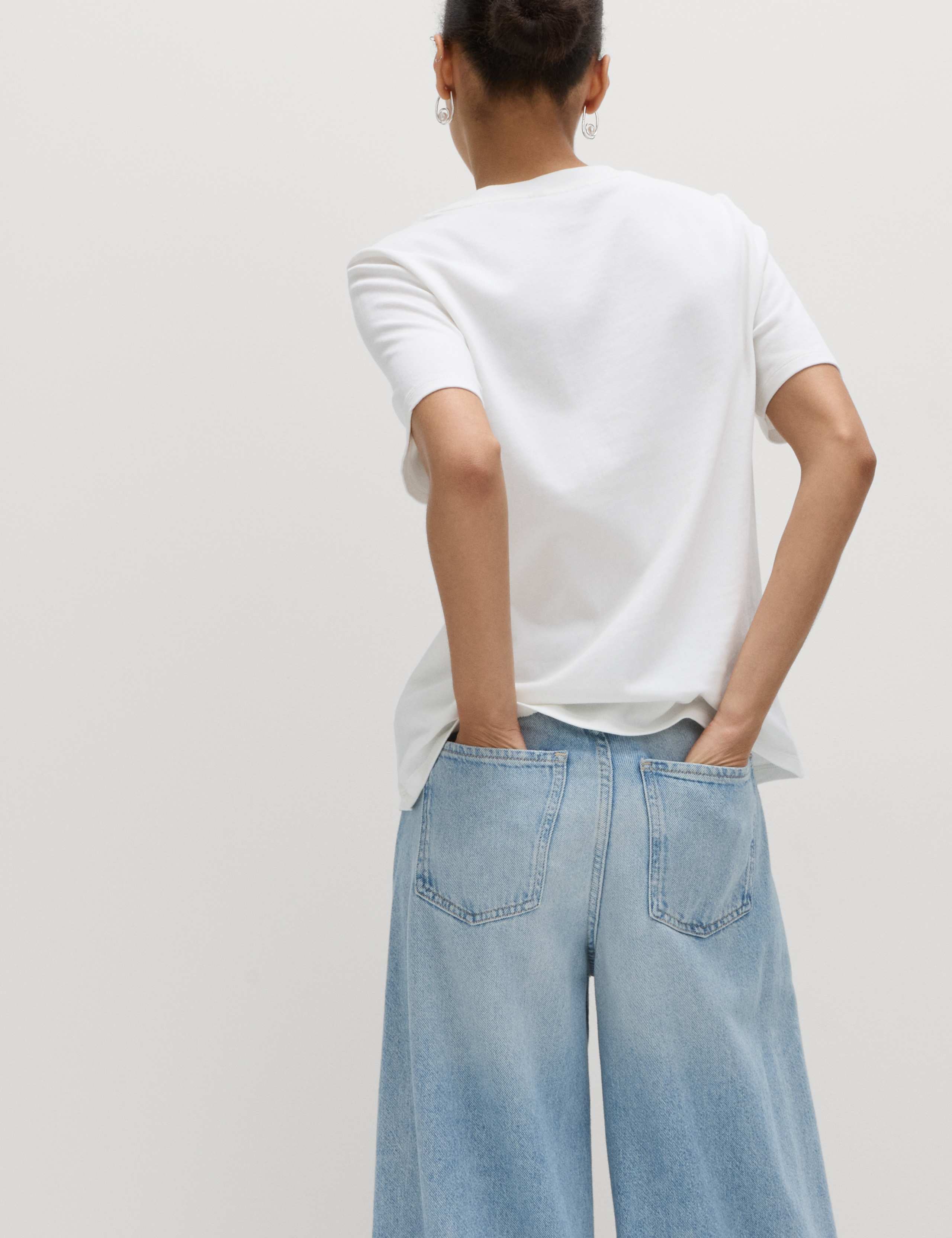 Pure Cotton Floral Embellished T-Shirt 4 of 5