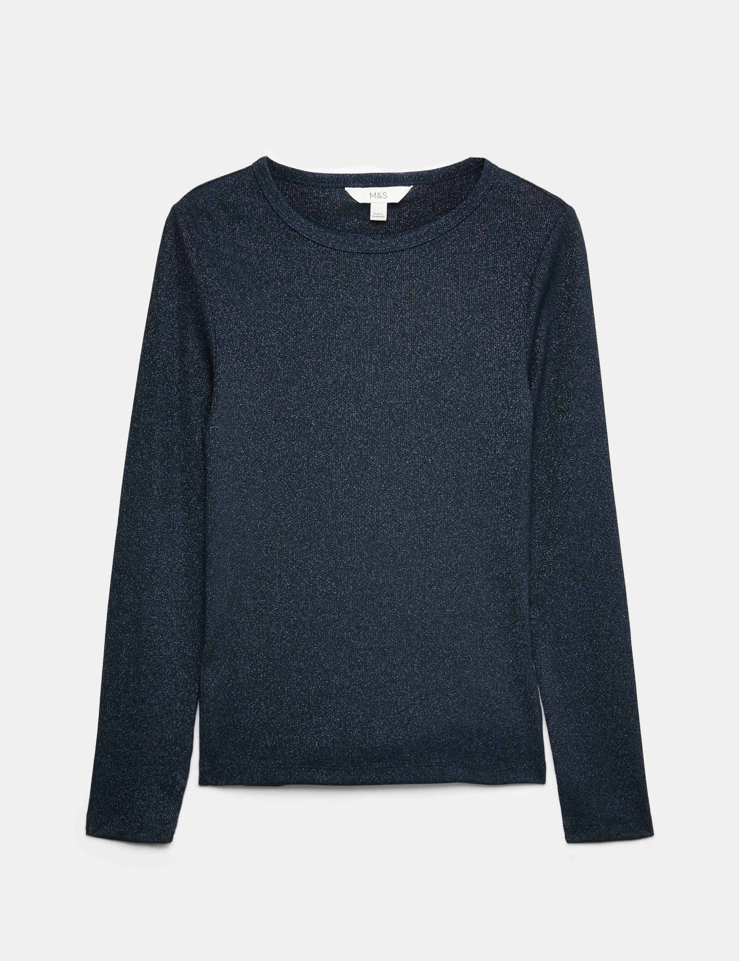 Cotton Rich Sparkly Ribbed Top 2 of 5