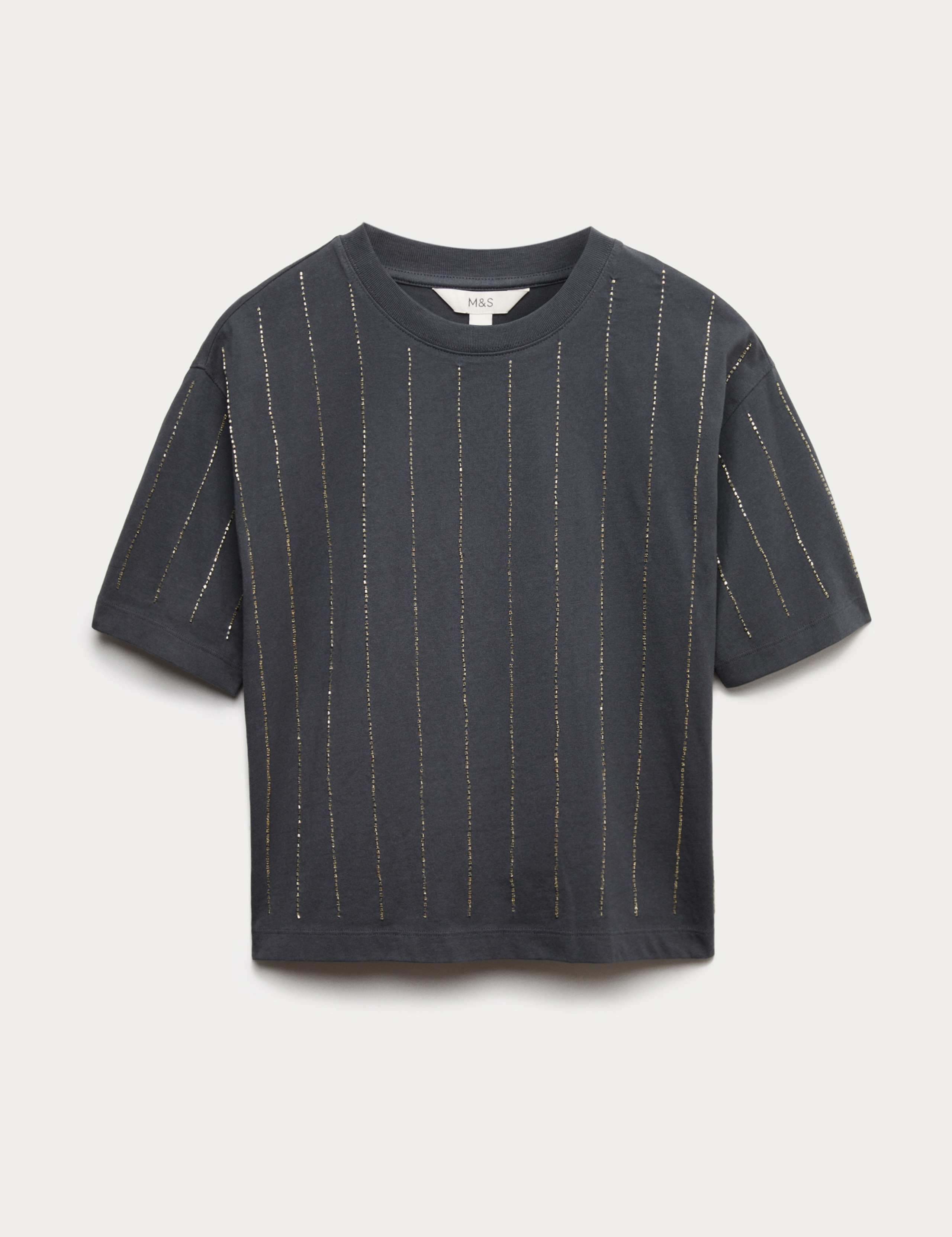 Pure Cotton Embellished T-Shirt 2 of 5