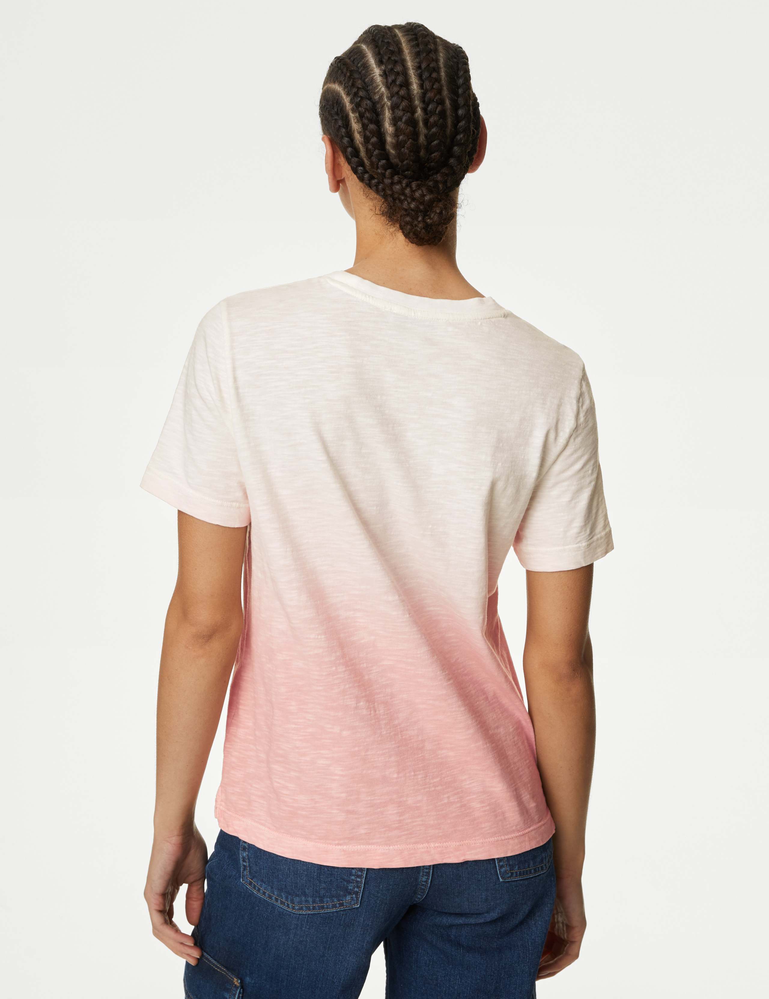Pure Cotton Ombre T-Shirt M&S Collection M&S