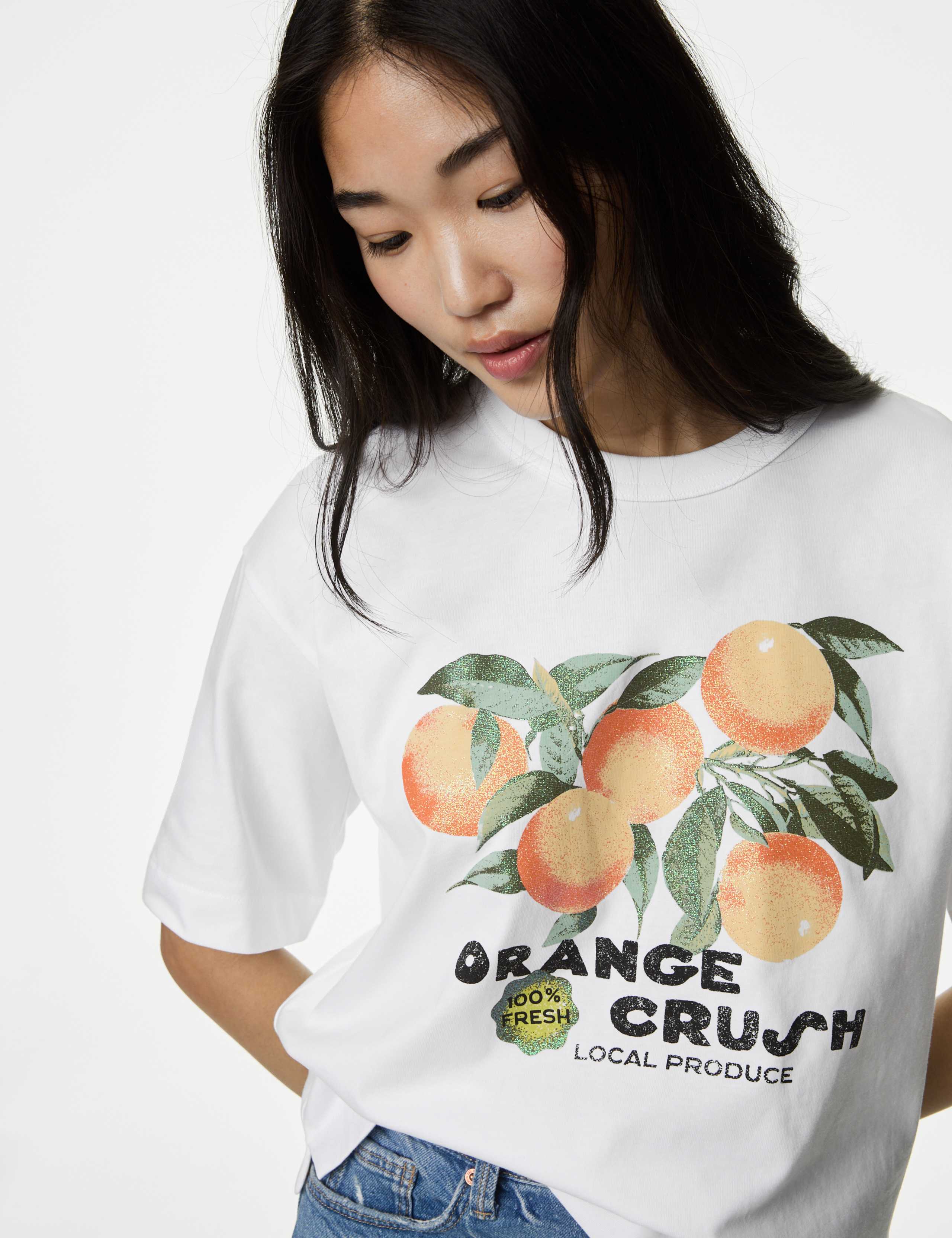 Pure Cotton Printed Oversized T-Shirt 4 of 6