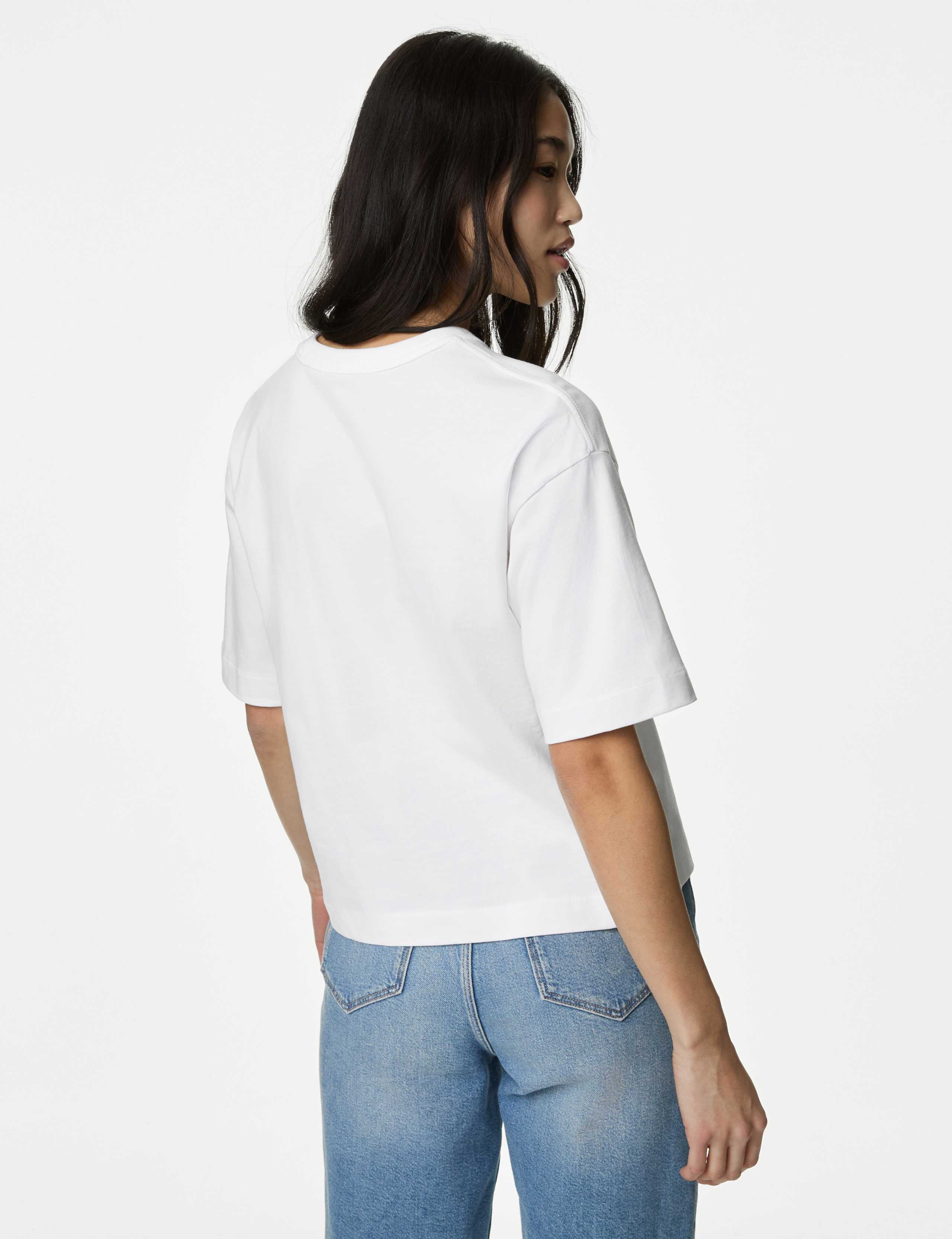 Pure Cotton Printed Oversized T-Shirt 5 of 6