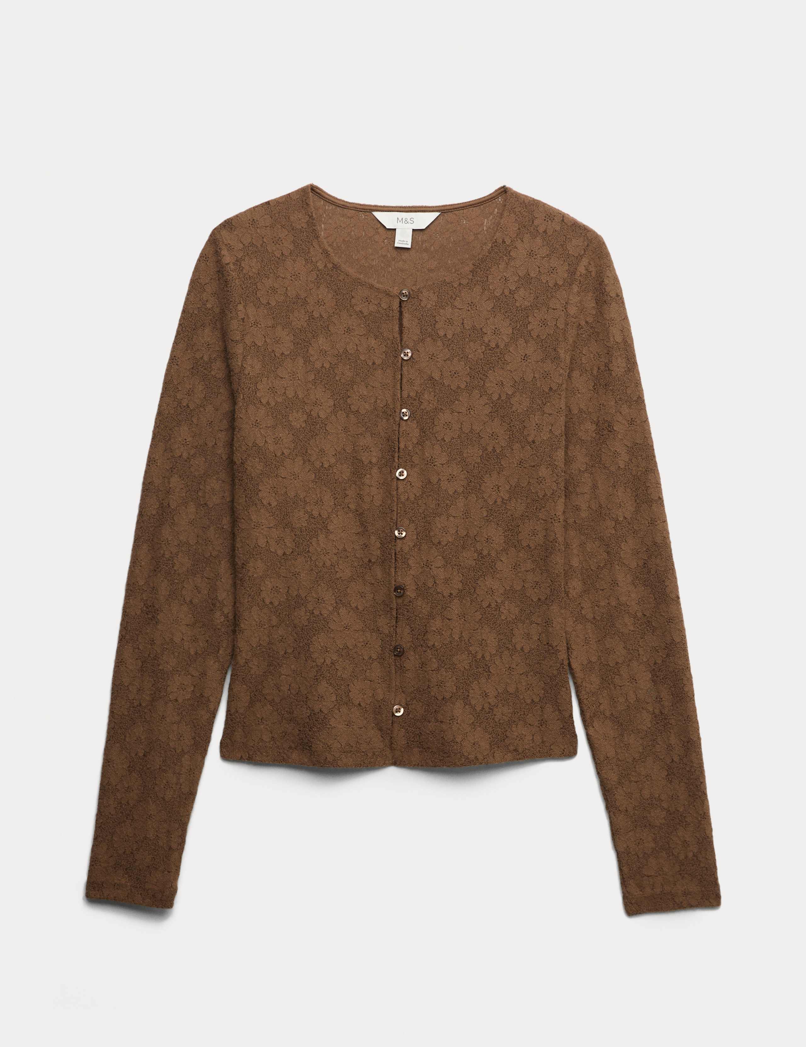 Flower Detail Button Through Cosy Top 2 of 5