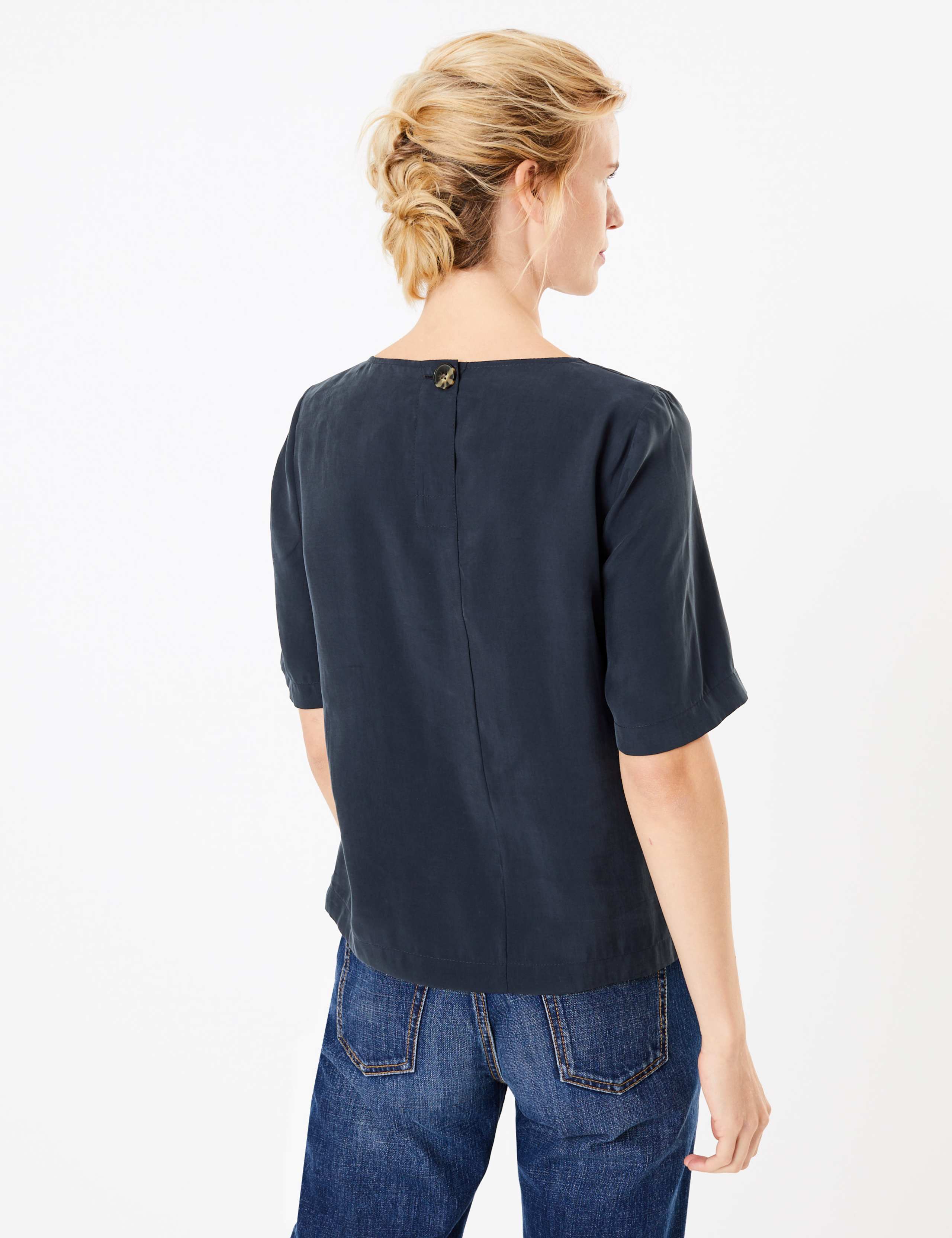 Boat Neck Short Sleeve Shell Top 4 of 4