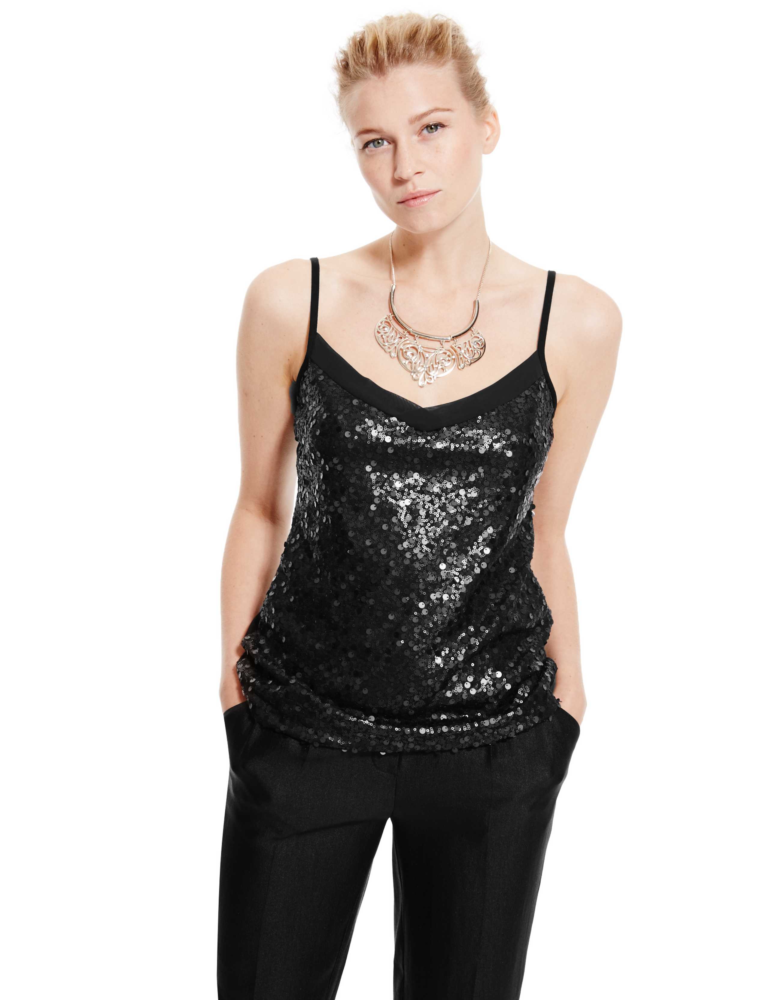 Sequin Embellished Camisole Top 1 of 3