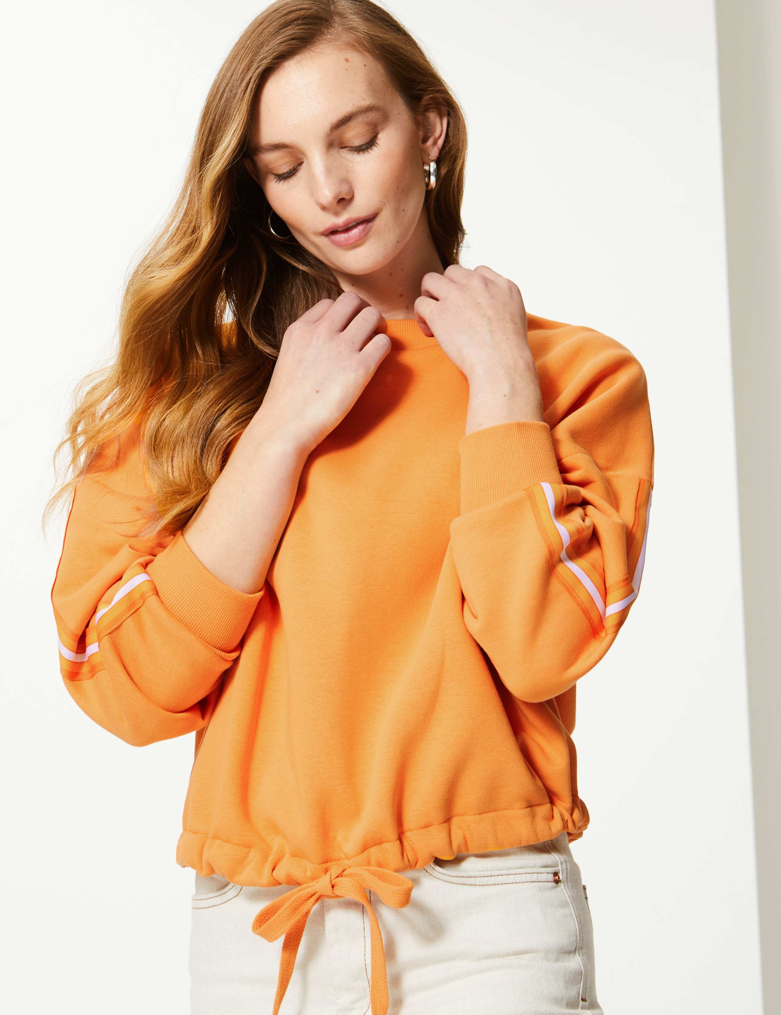 Cotton Rich Tie Waist Sweatshirt 3 of 4