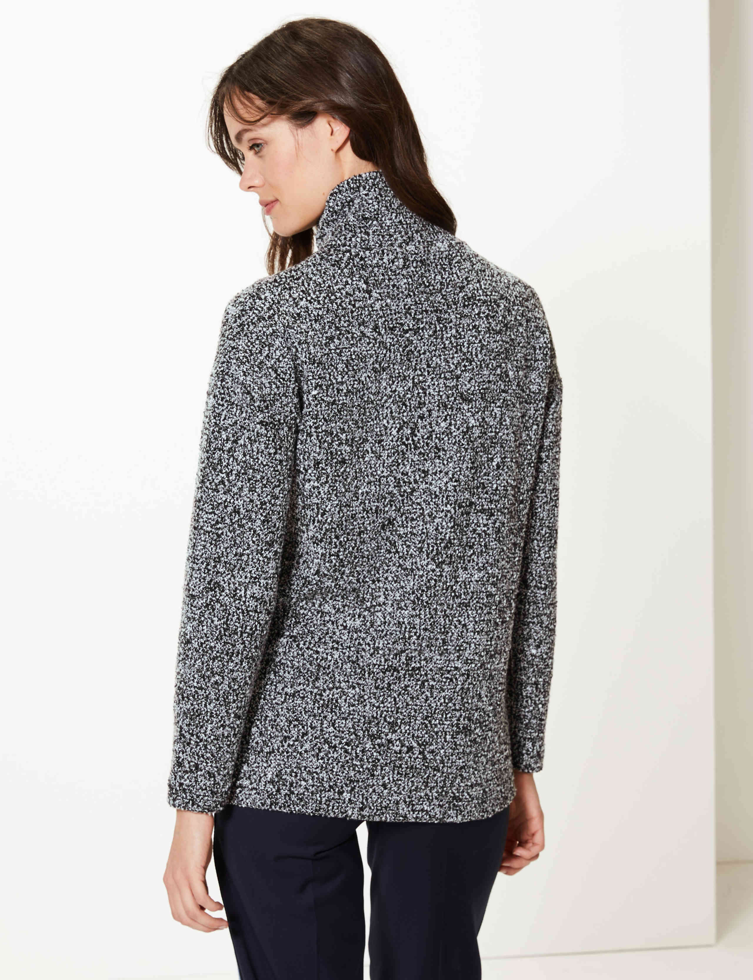 Textured High Neck Relaxed Fit Jumper 4 of 4