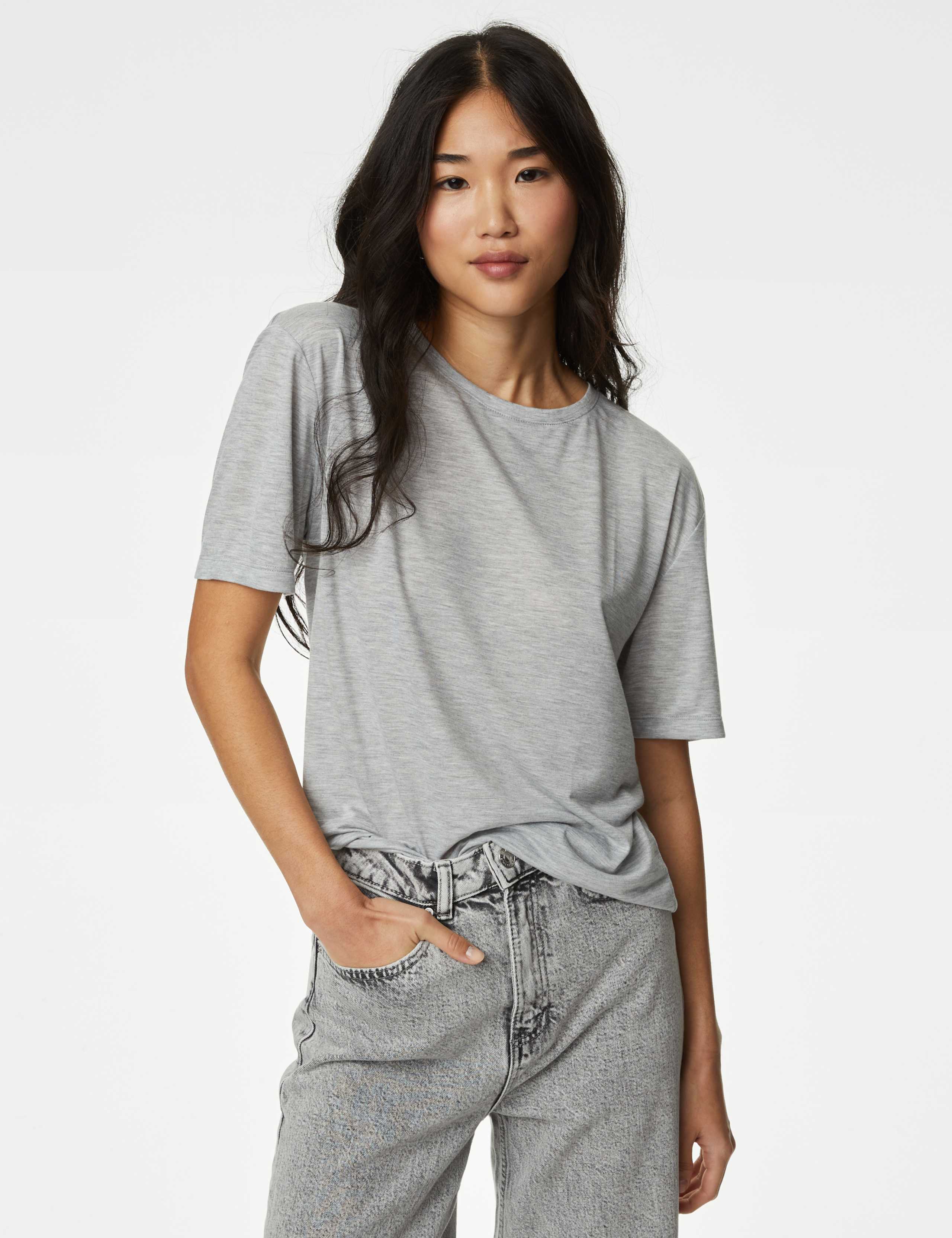 2pk Crew Neck Relaxed T-Shirts 1 of 5
