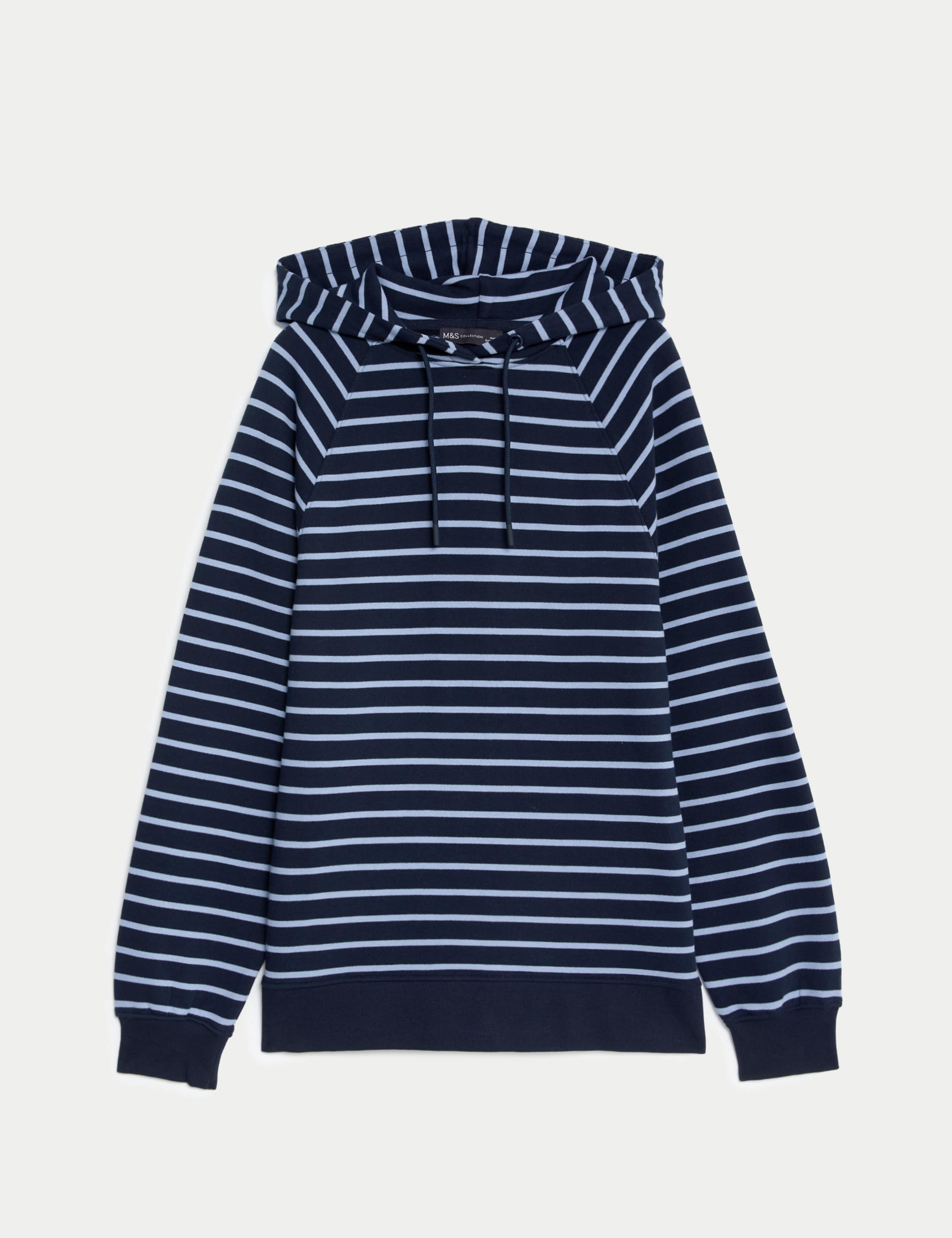 Pure Cotton Striped Longline Hoodie 2 of 5