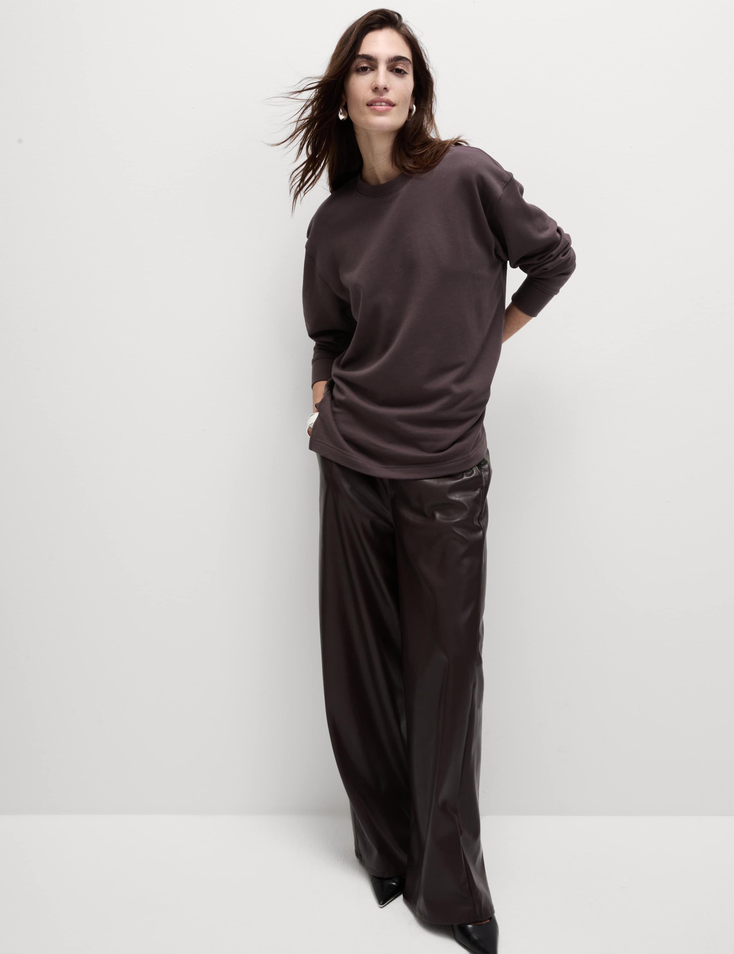 Cotton Rich Oversized Longline Sweatshirt 3 of 6