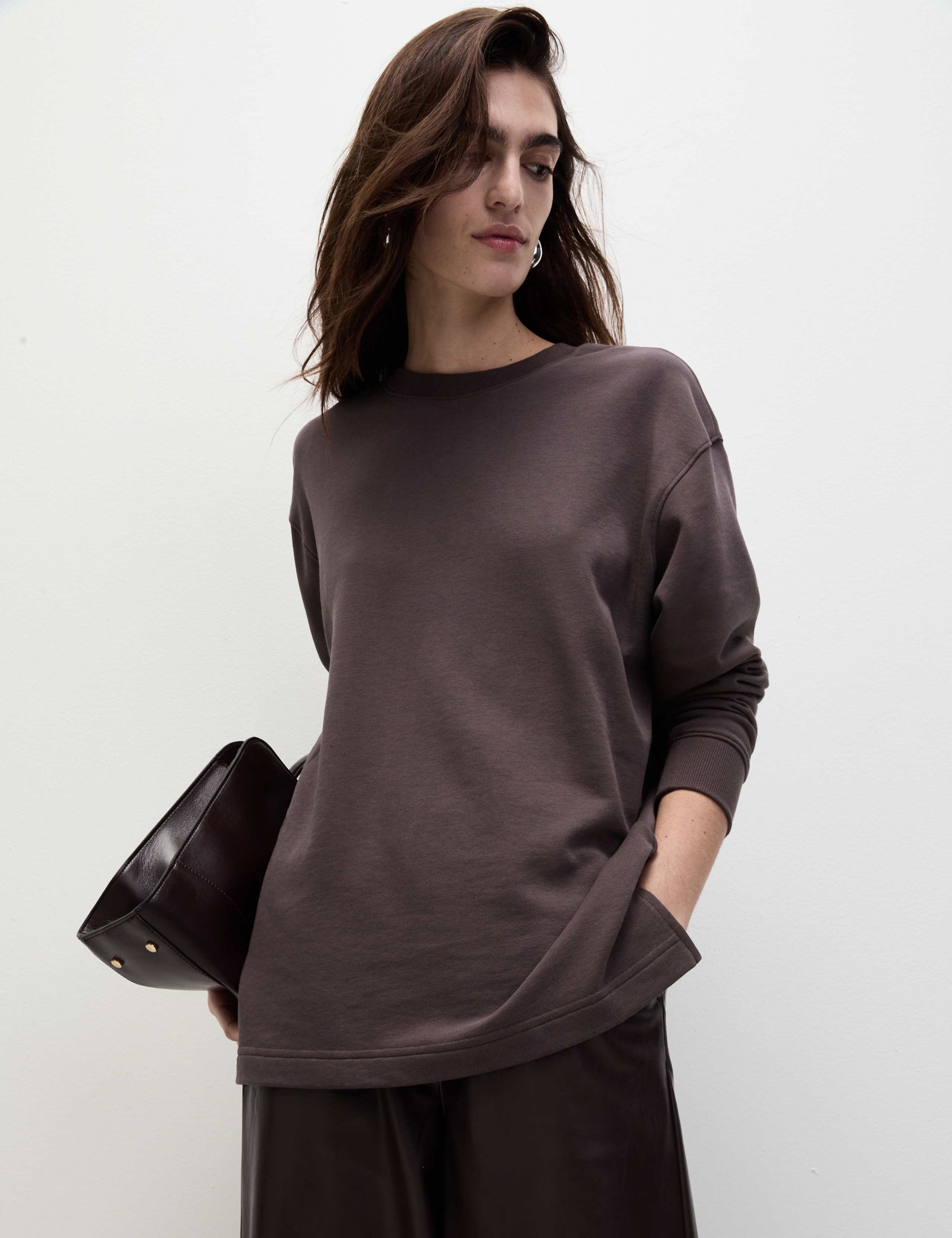 Cotton Rich Oversized Longline Sweatshirt 5 of 6