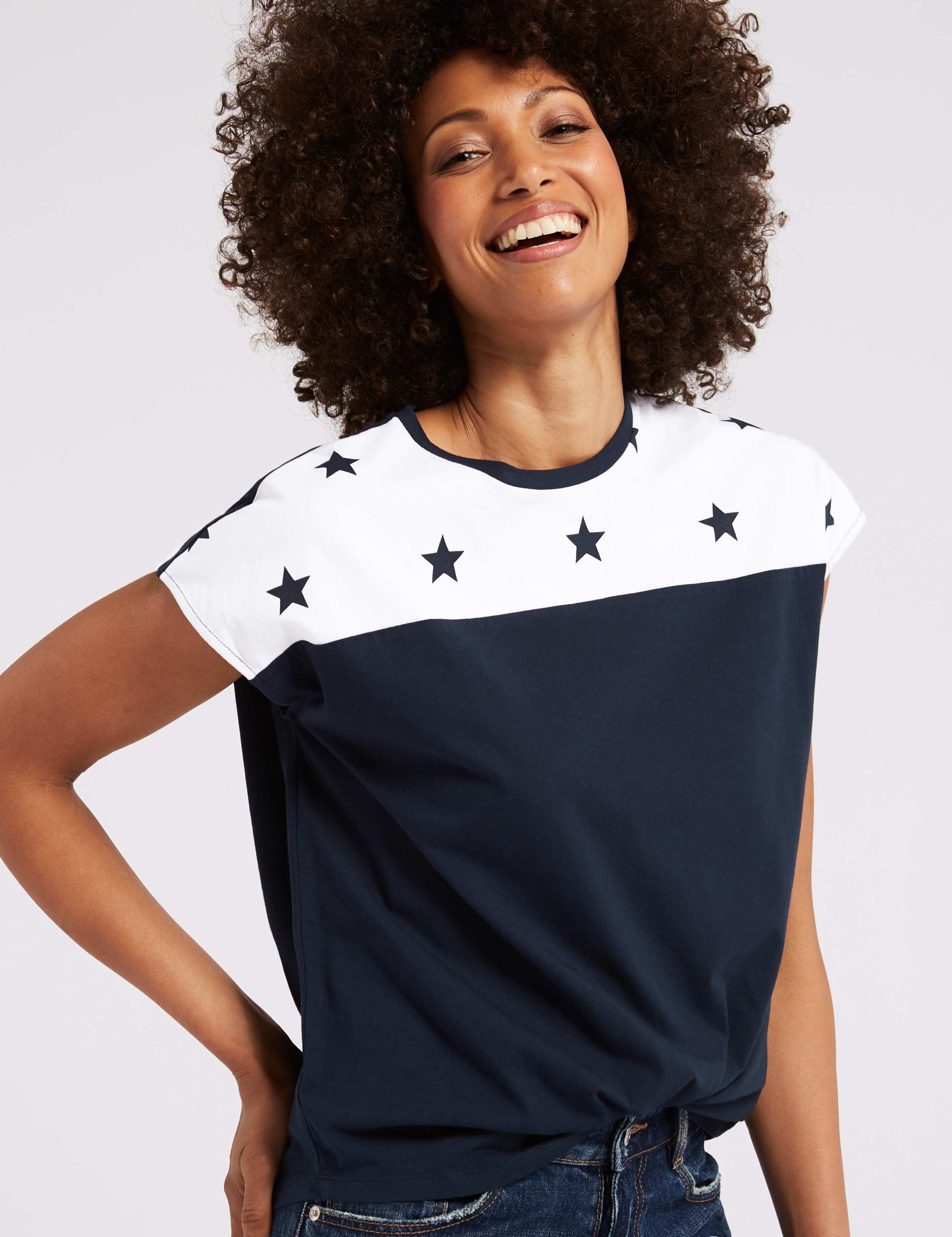 Pure Cotton Star Print Short Sleeve T-Shirt 3 of 4