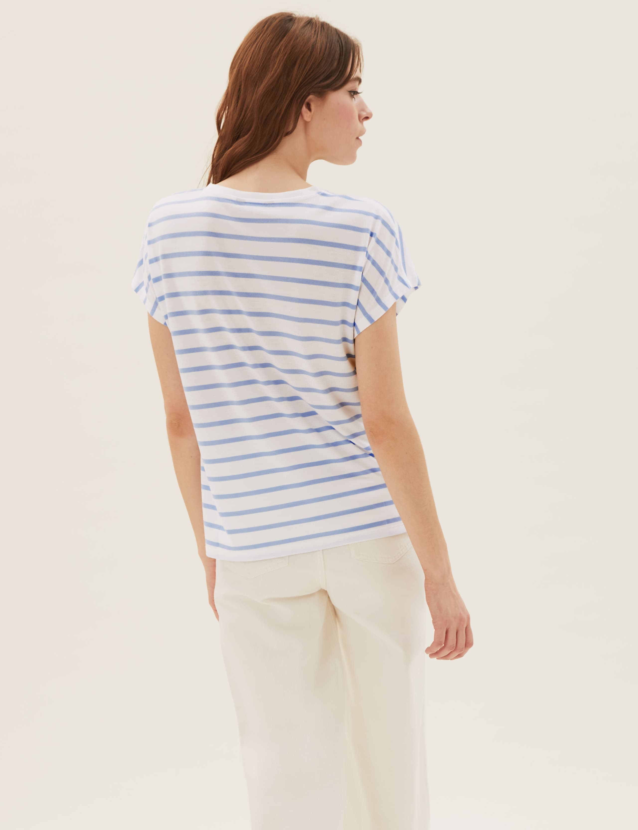 La Mer Slogan Striped Crew Neck T-Shirt 4 of 5