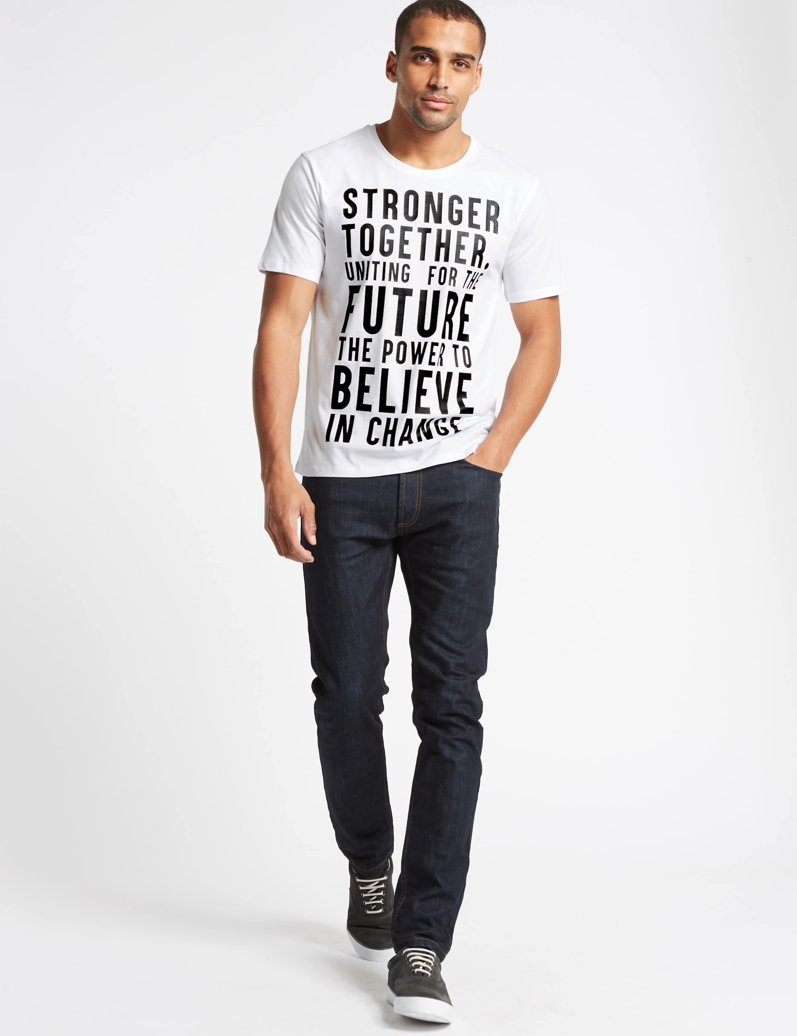 Unisex Pure Cotton Charity Slogan Short Sleeve T-Shirt 5 of 7