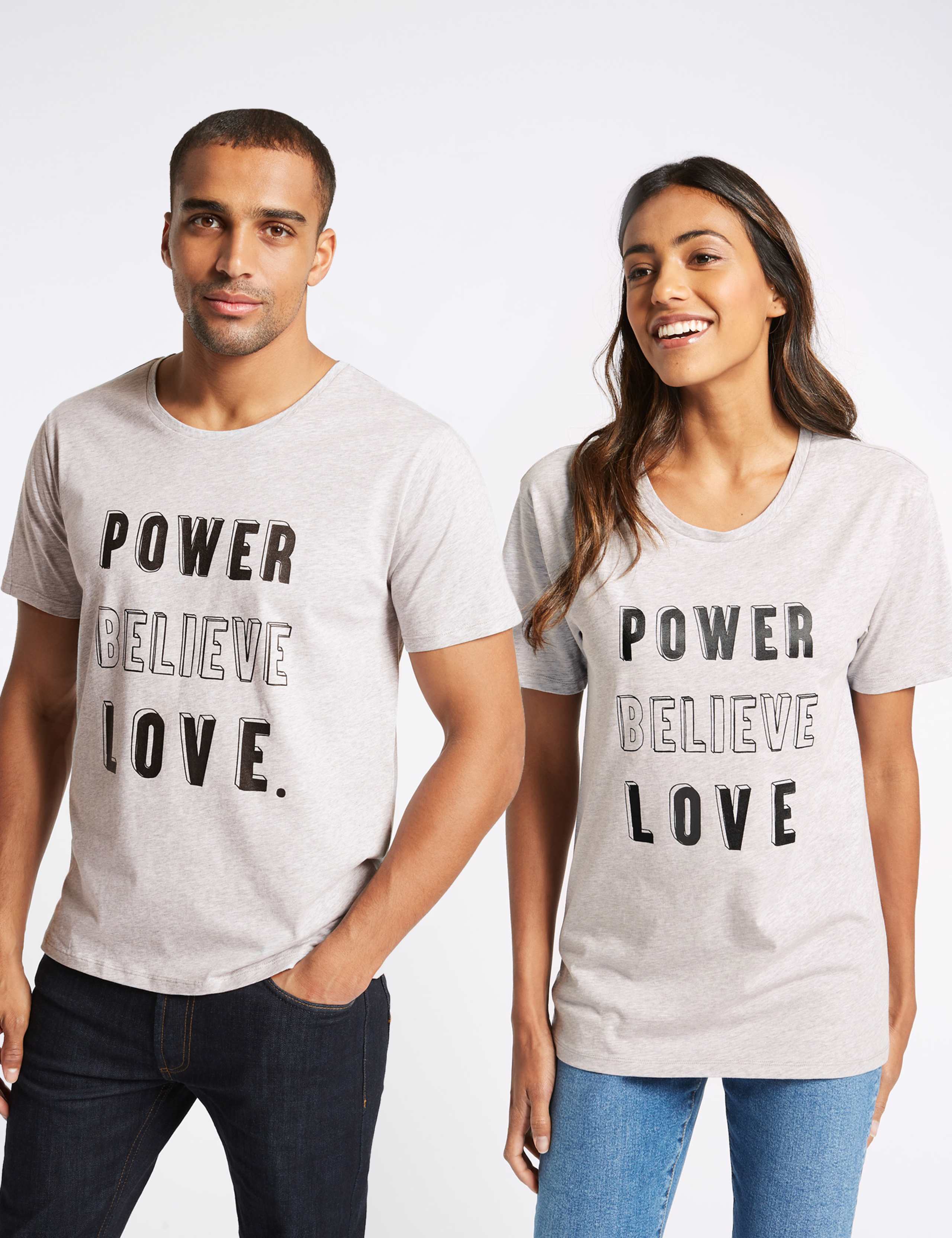 Unisex Pure Cotton Charity Slogan Short Sleeve T-Shirt 1 of 7