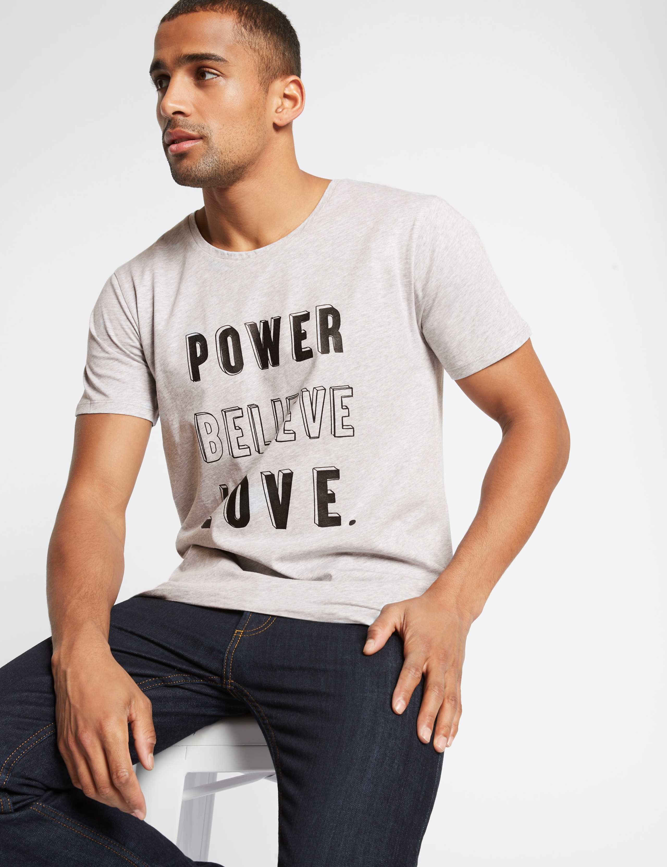 Unisex Pure Cotton Charity Slogan Short Sleeve T-Shirt 5 of 7