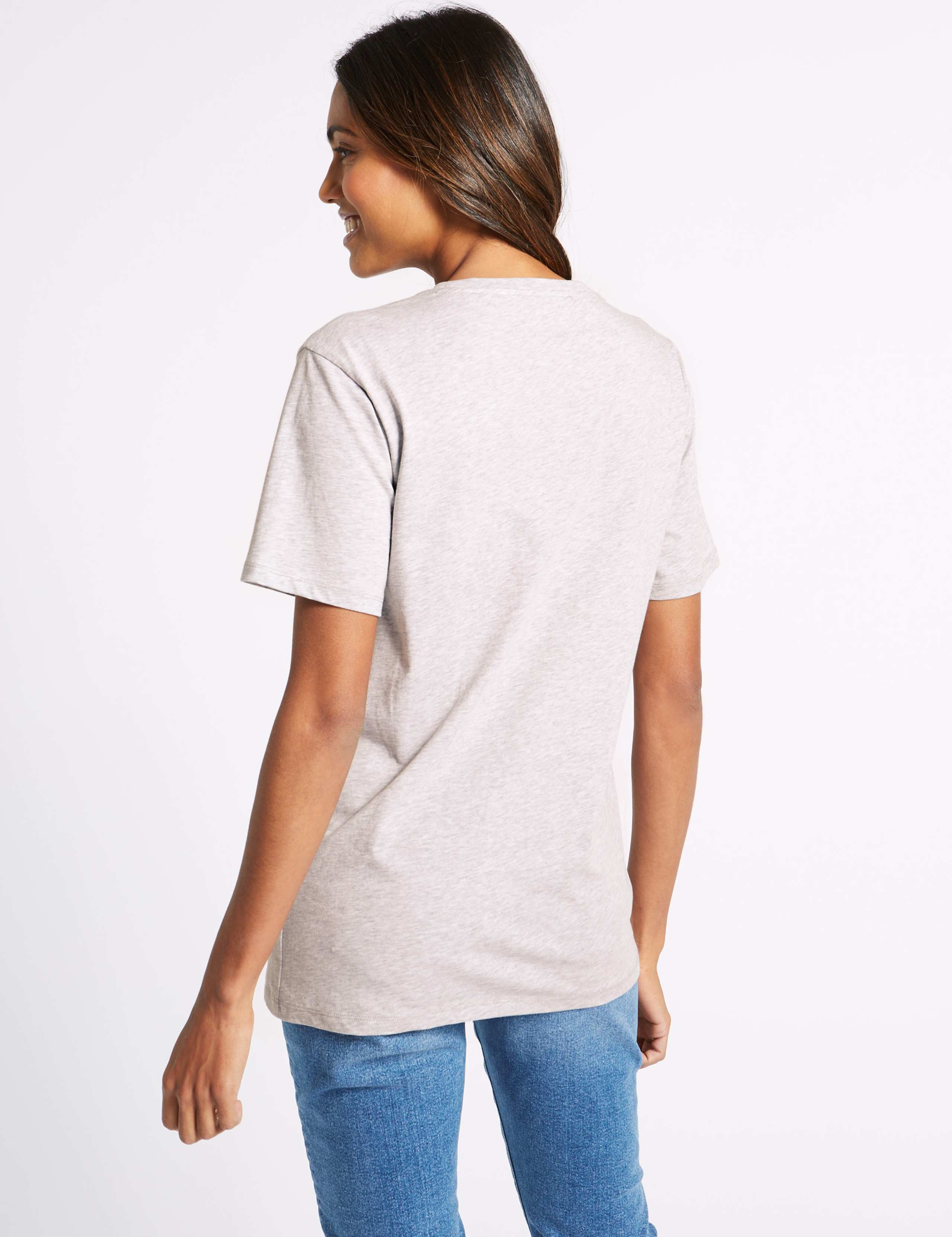 Unisex Pure Cotton Charity Slogan Short Sleeve T-Shirt 6 of 7