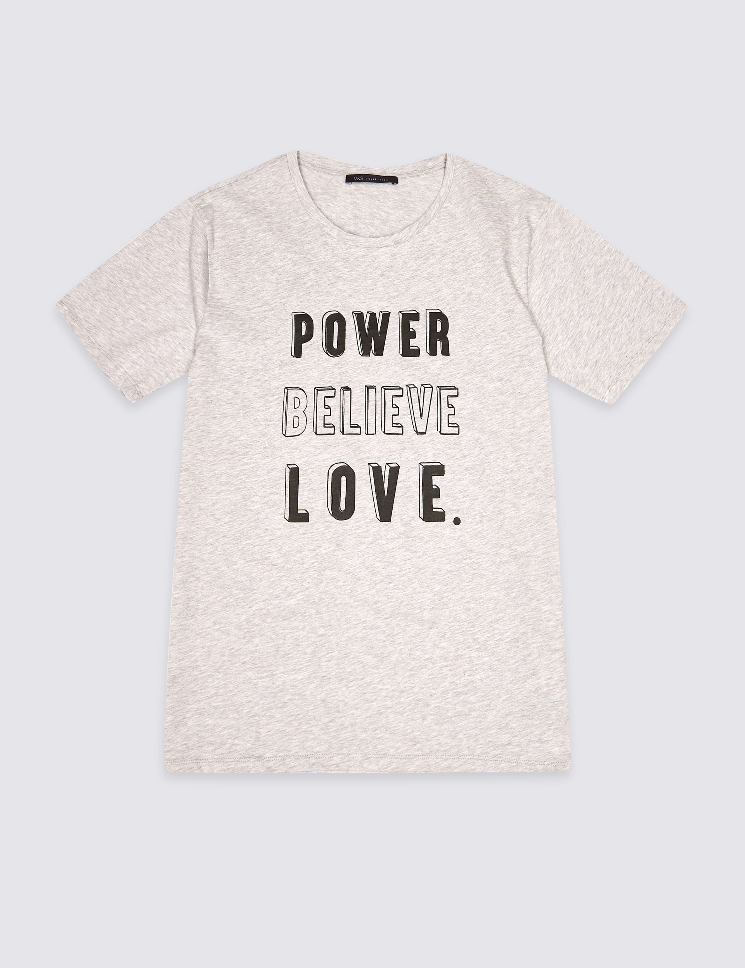 Unisex Pure Cotton Charity Slogan Short Sleeve T-Shirt 2 of 7
