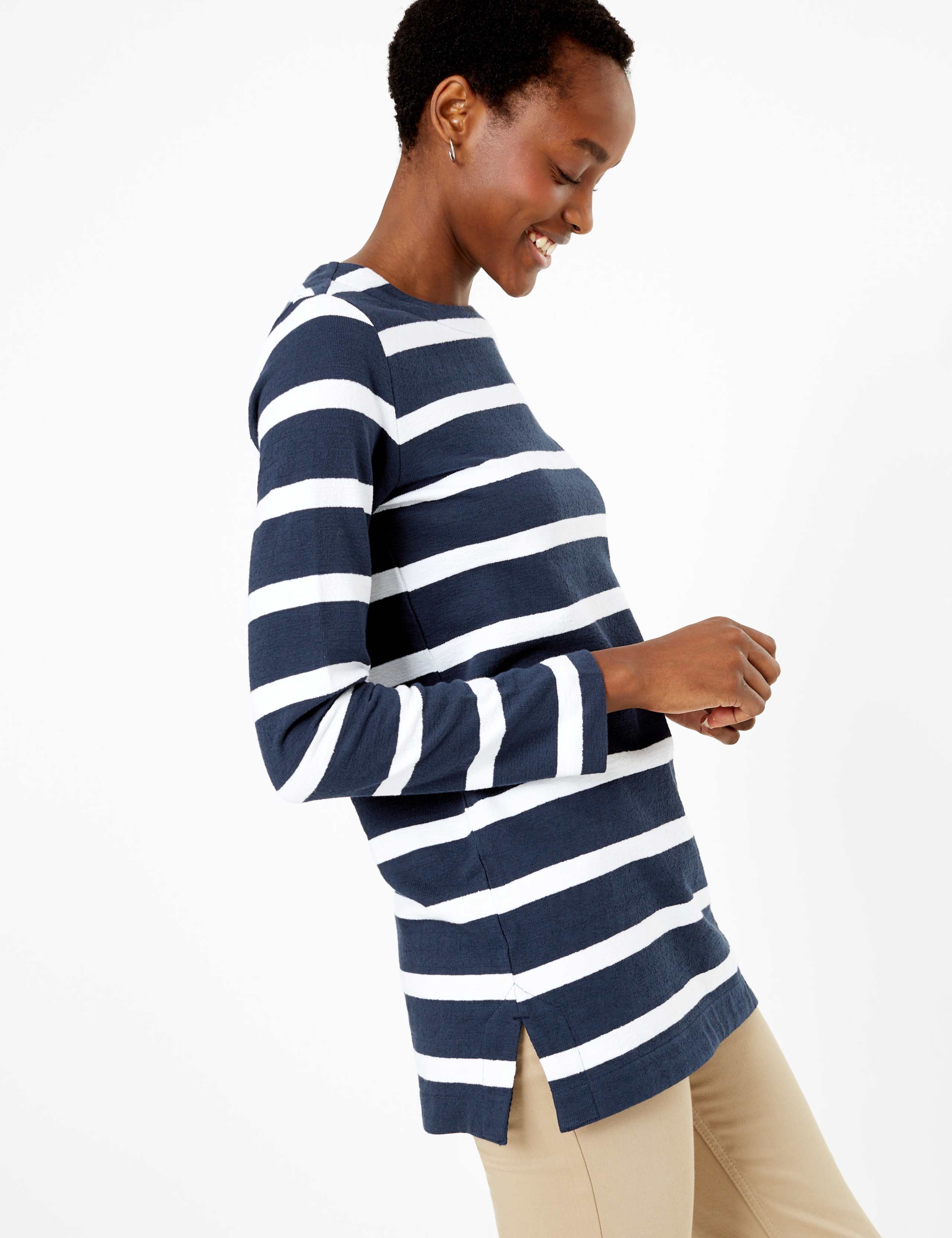 Pure Cotton Striped Tunic 1 of 4