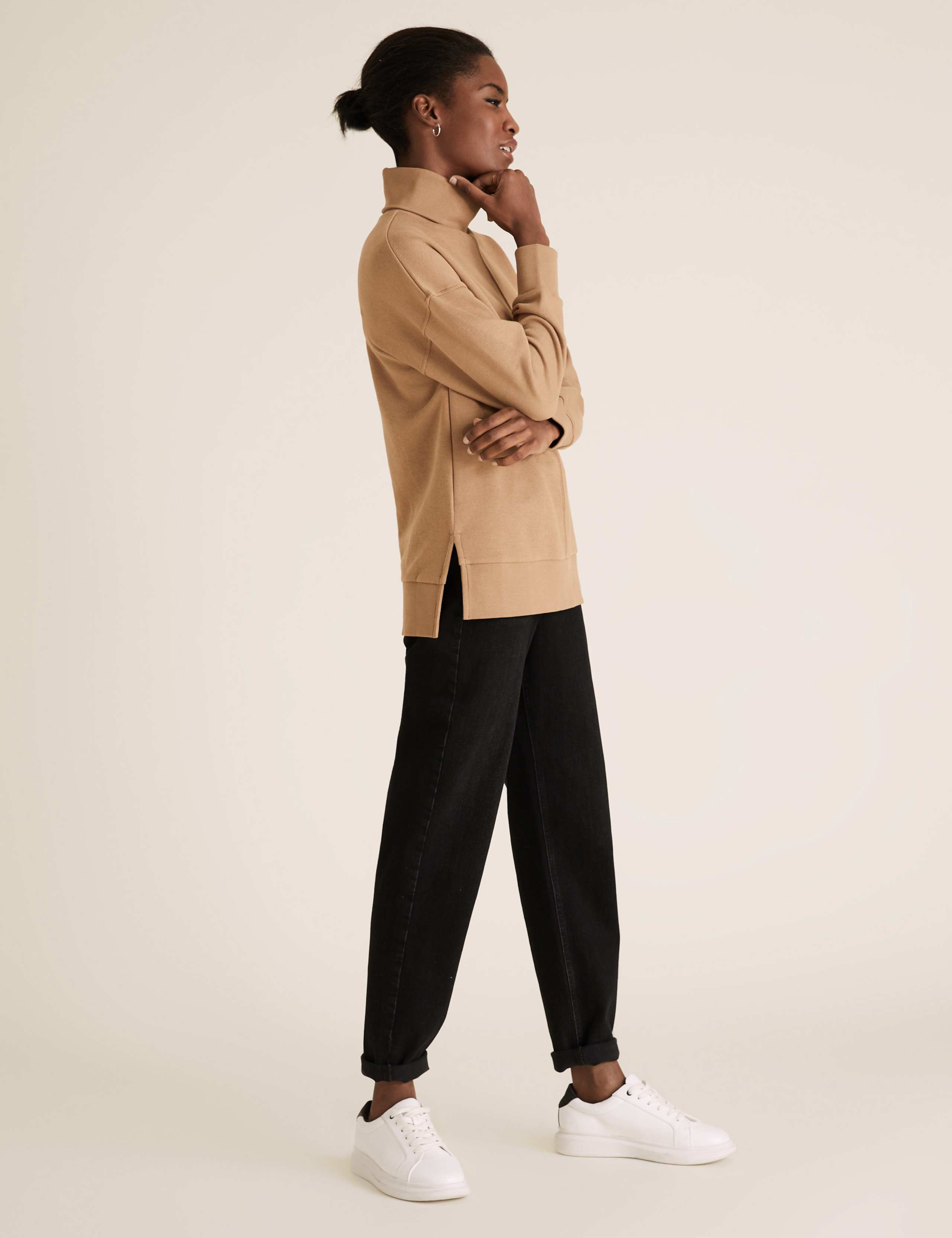 Funnel Neck Long Sleeve Sweatshirt 1 of 5