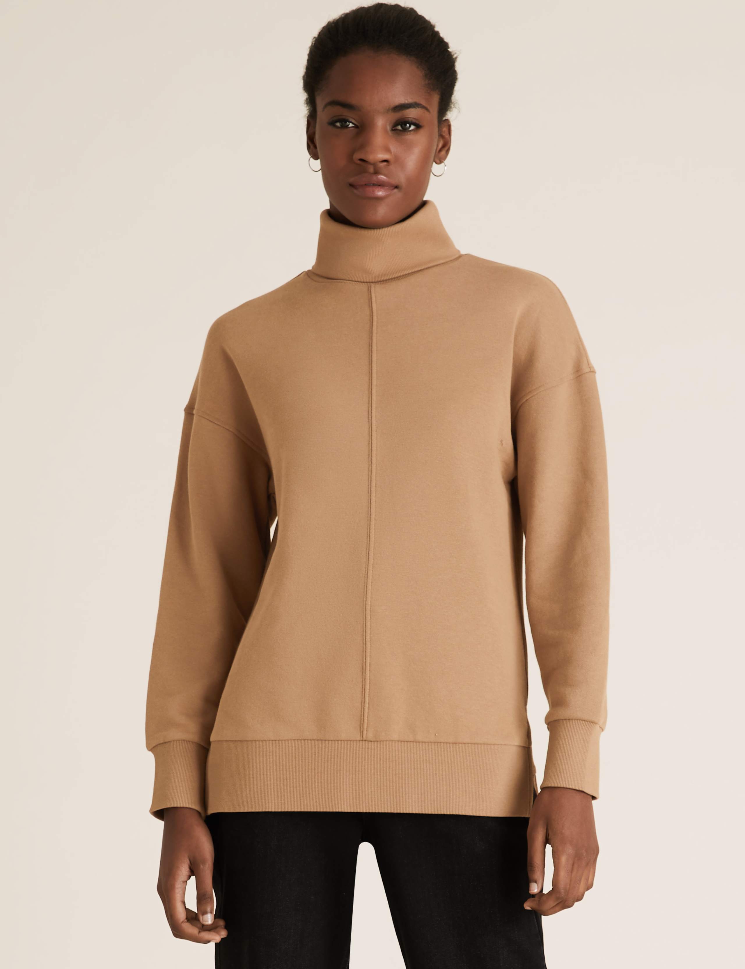 Funnel Neck Long Sleeve Sweatshirt 3 of 5