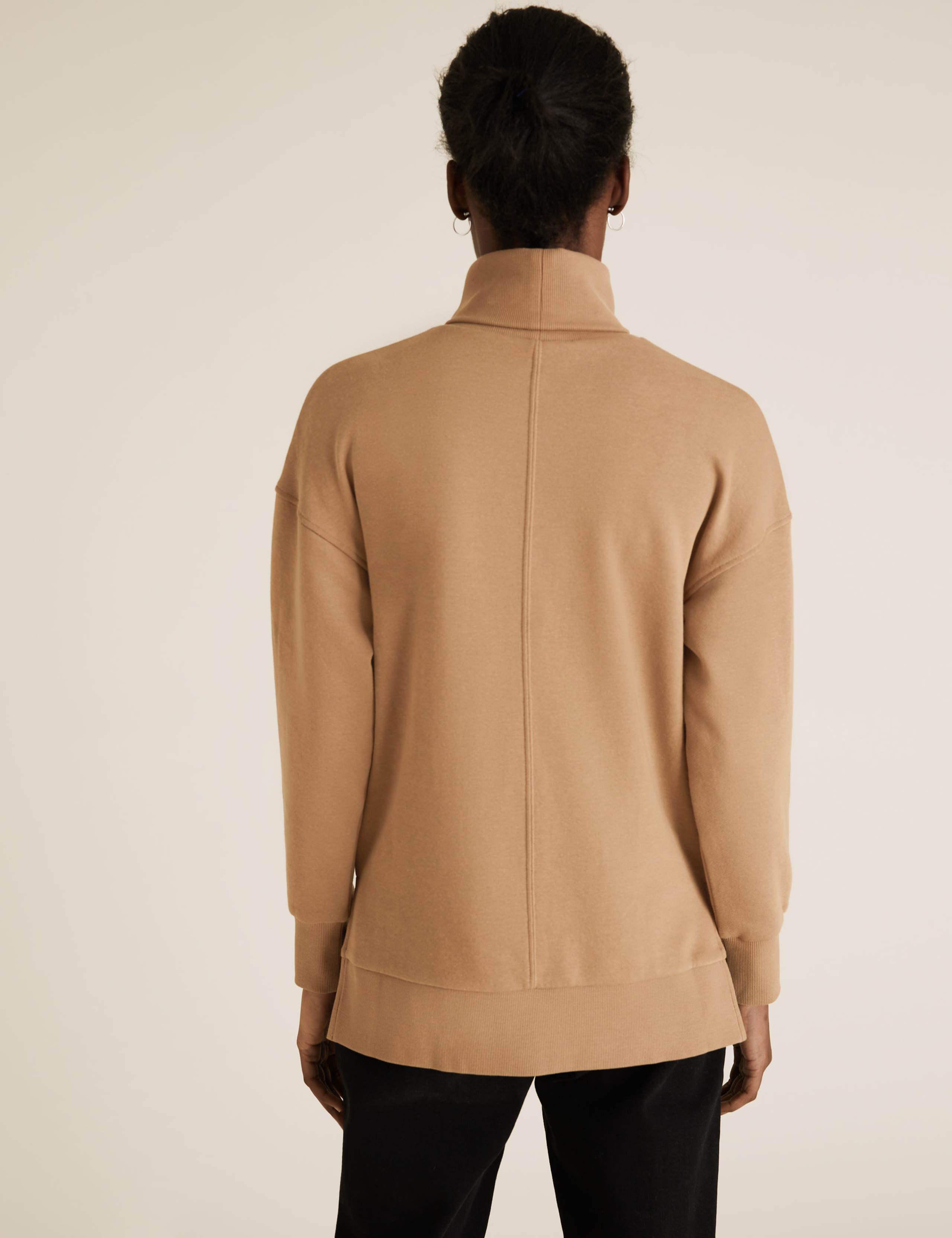 Funnel Neck Long Sleeve Sweatshirt 4 of 5