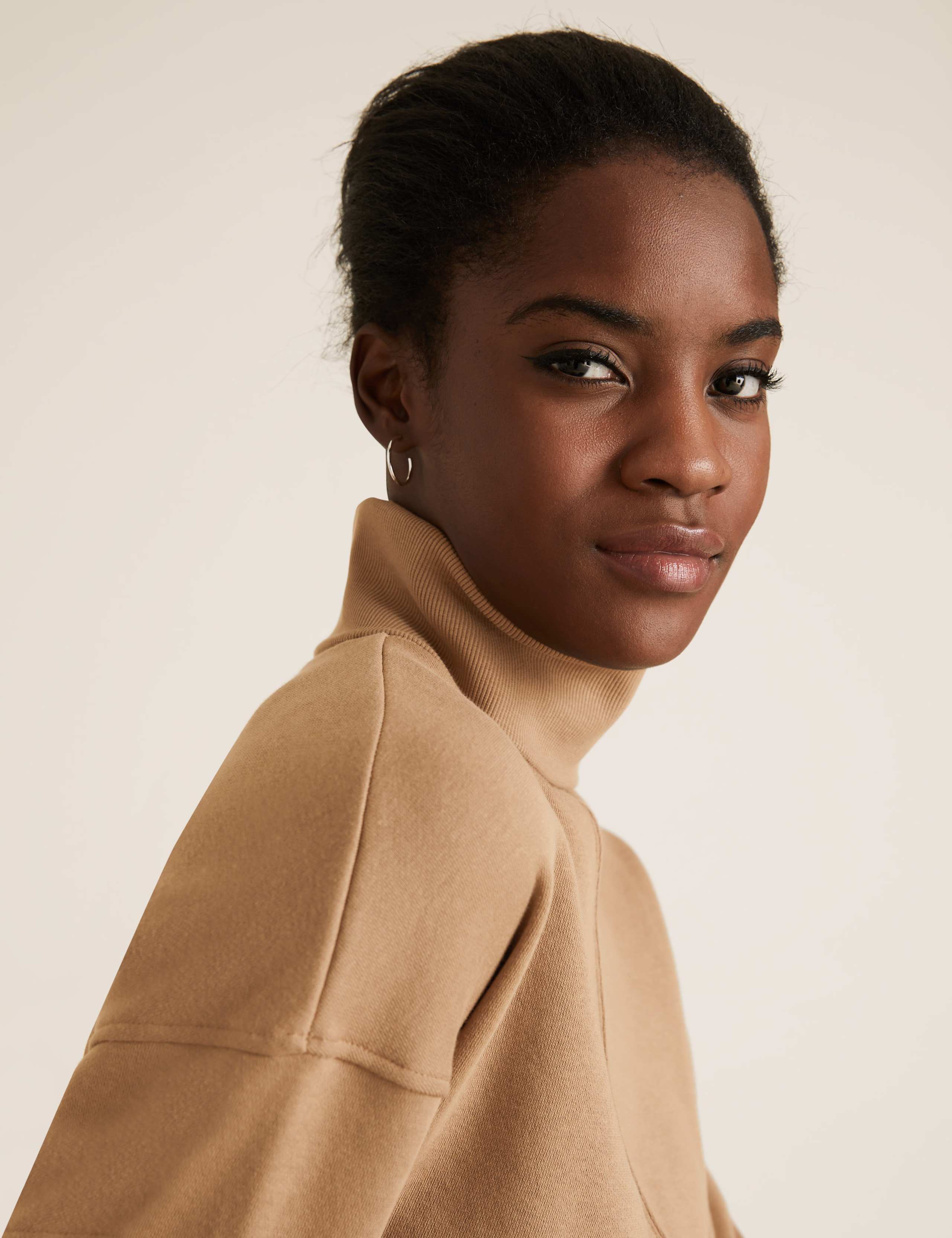 Funnel Neck Long Sleeve Sweatshirt 5 of 5